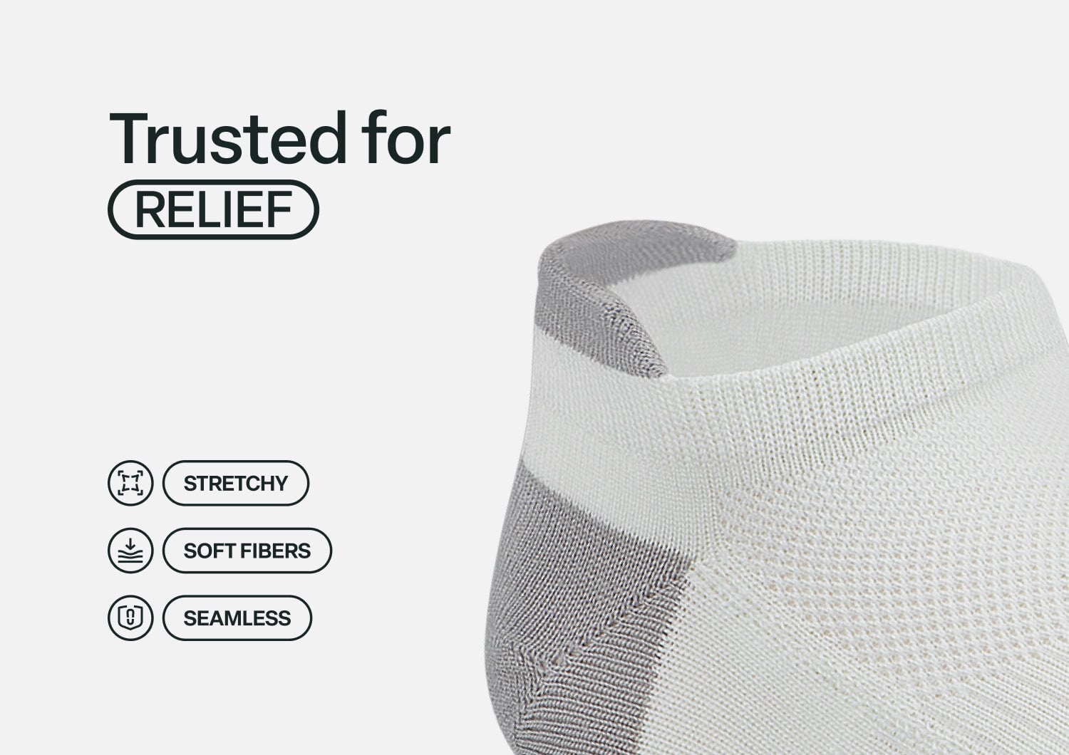 Orthofeet BIOSOFT LOW CUT SOCKS - White