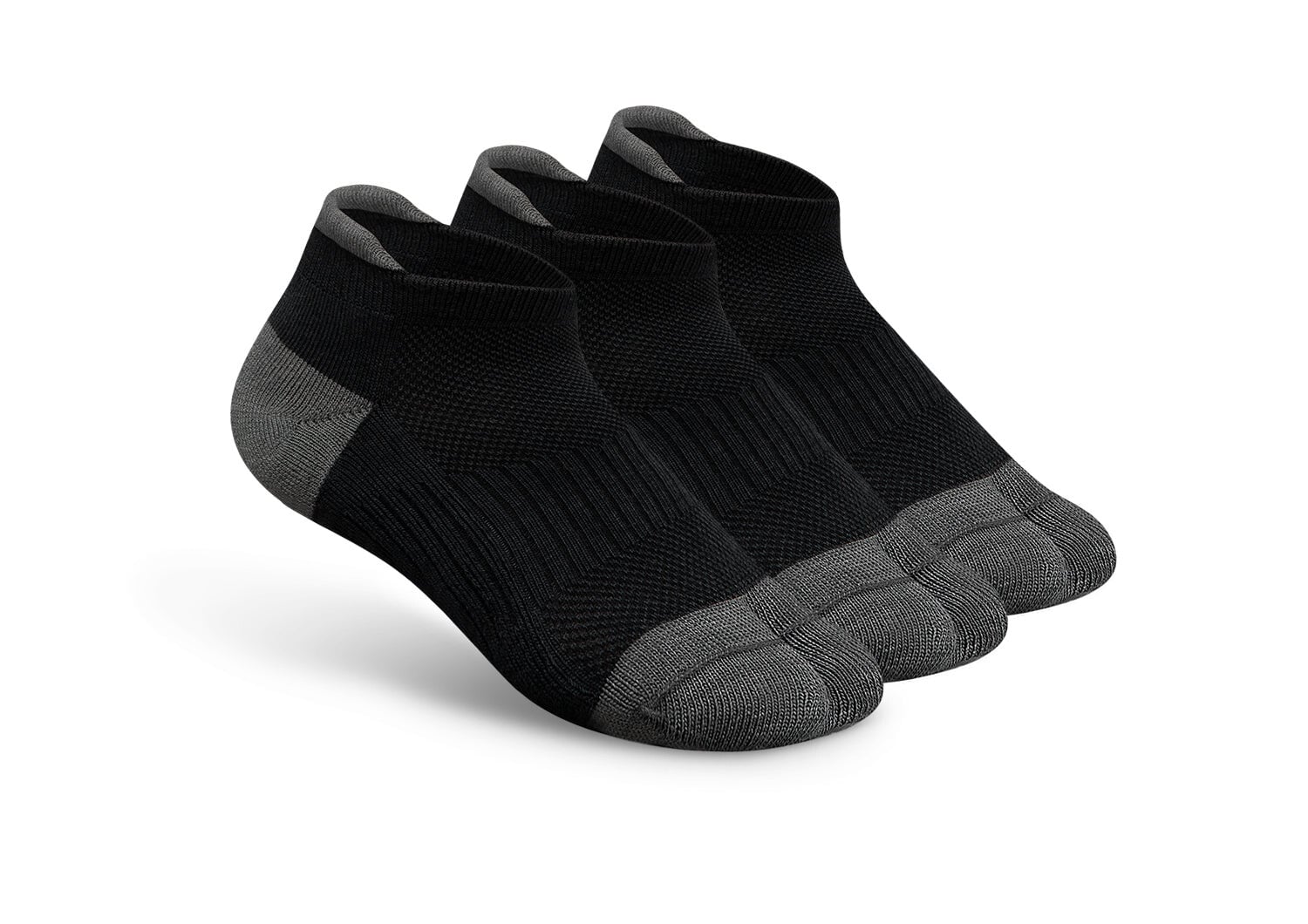 Orthofeet BUNION RELIEF PADDED LOW CUT SOCKS - Black