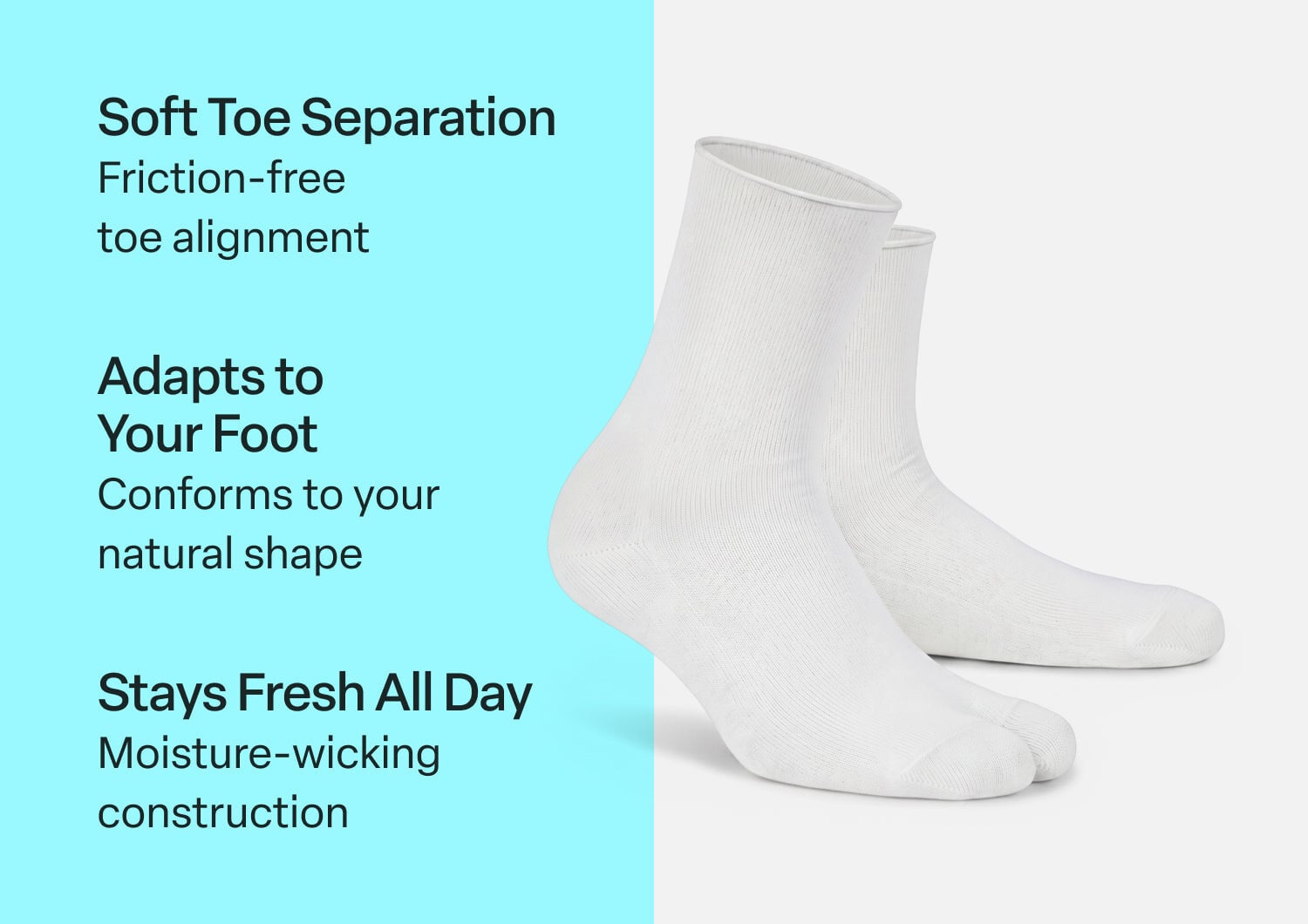 Orthofeet BUNION RELIEF SOCKS REGULAR - White