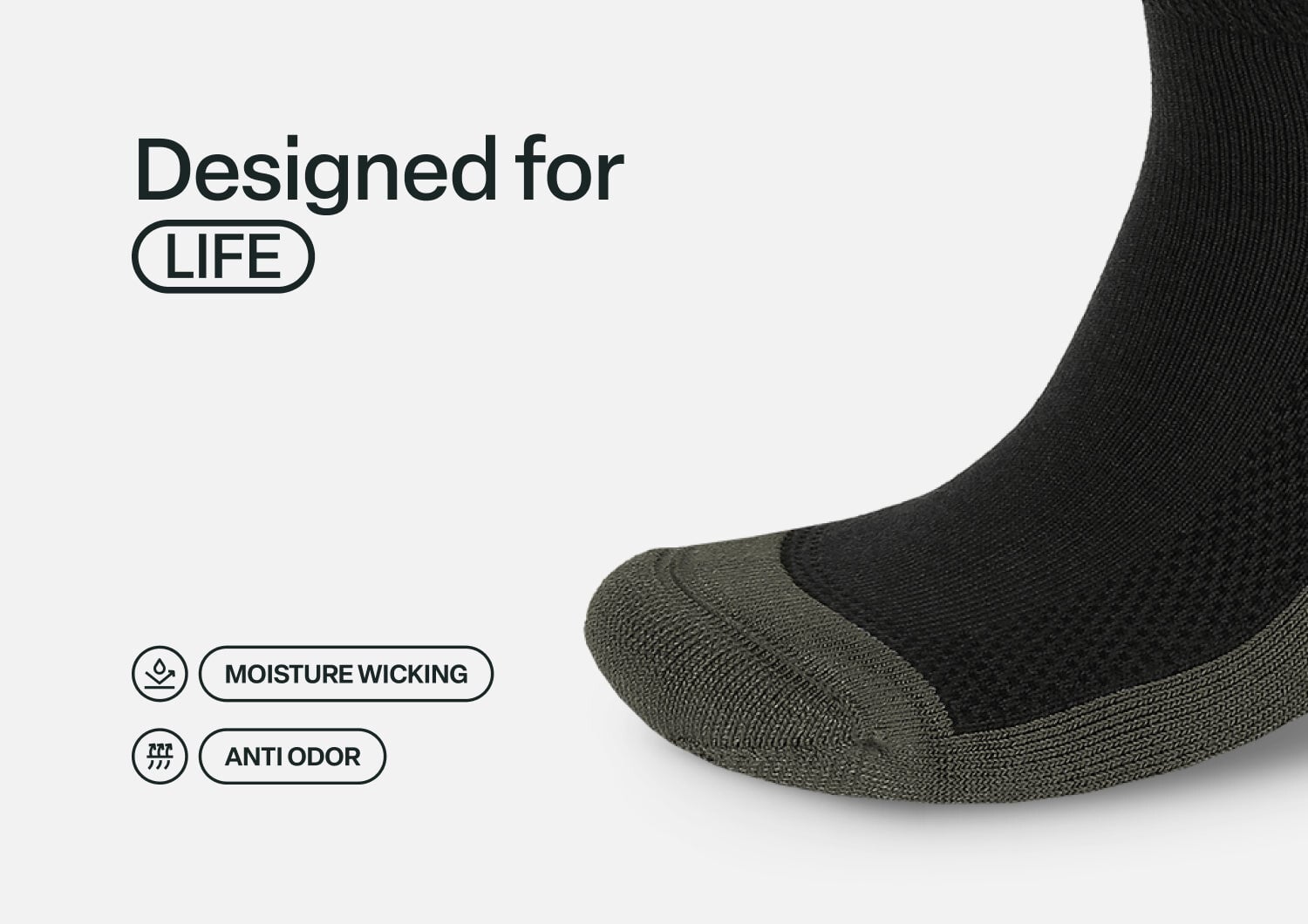 Orthofeet CASUAL DRESS SOCK - Charcoal