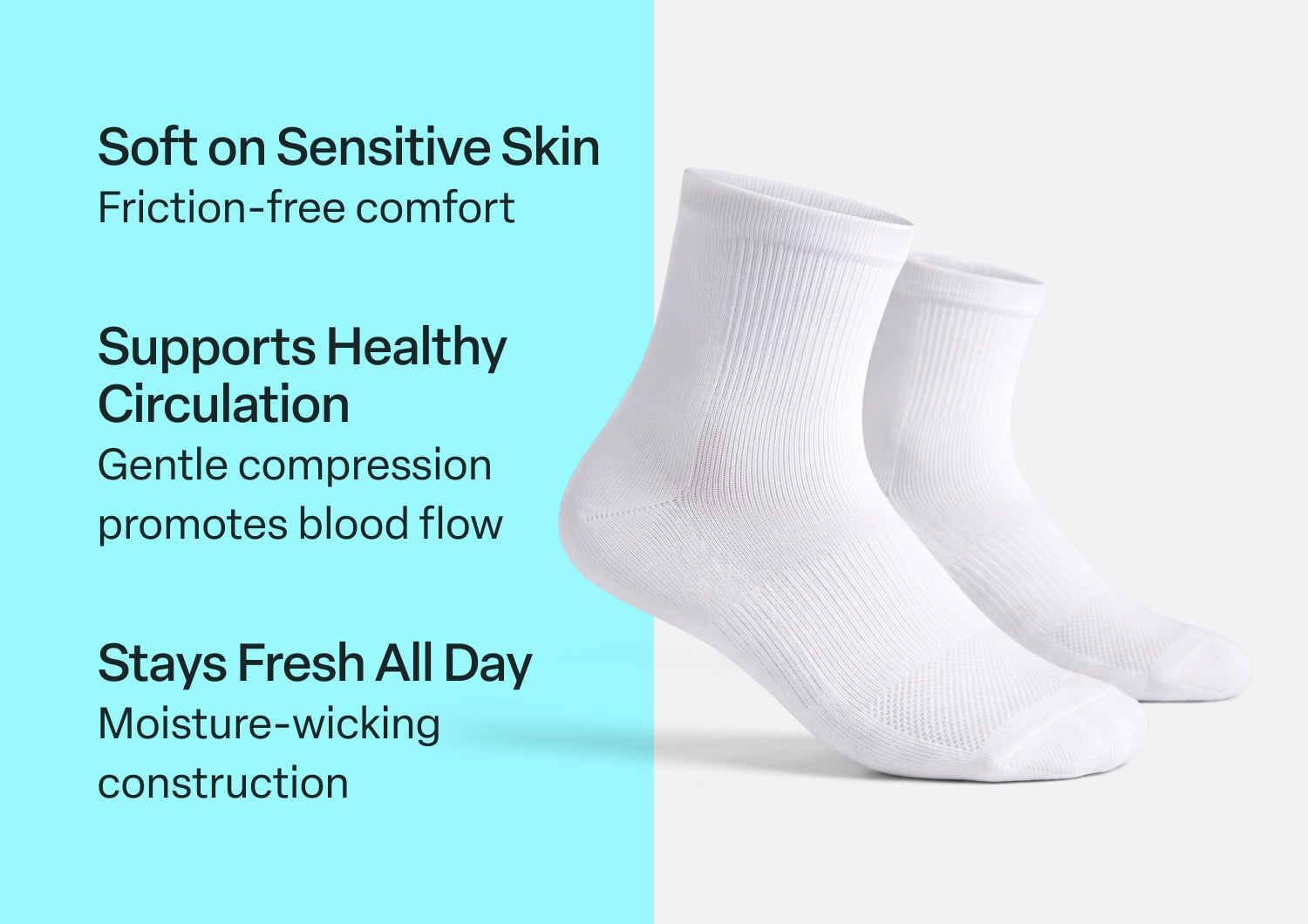 Orthofeet COMPRESSION ANKLE SOCK 15 20 MMHG - White