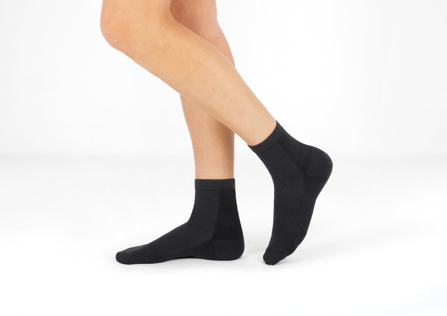 Orthofeet COMPRESSION ANKLE SOCK 20 30 MMHG - Black