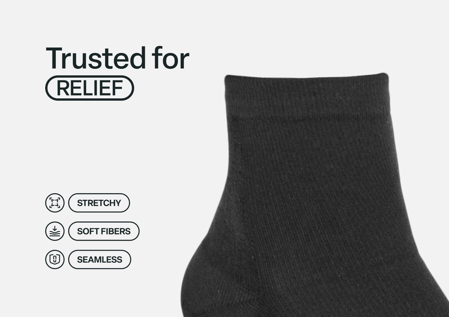 Orthofeet COMPRESSION ANKLE SOCK 20 30 MMHG - Black