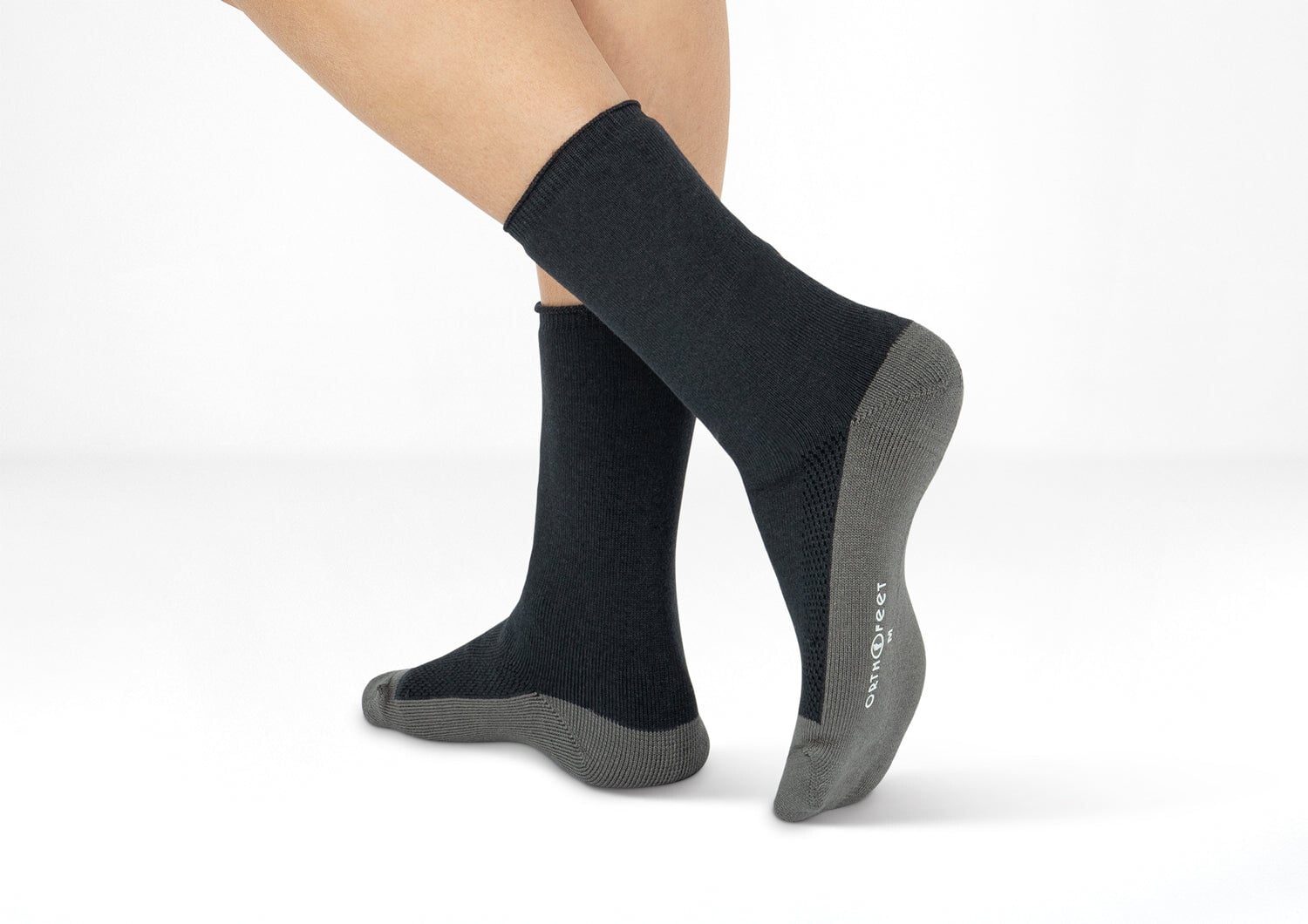 Orthofeet EXTRA ROOMY SOCKS - Charcoal