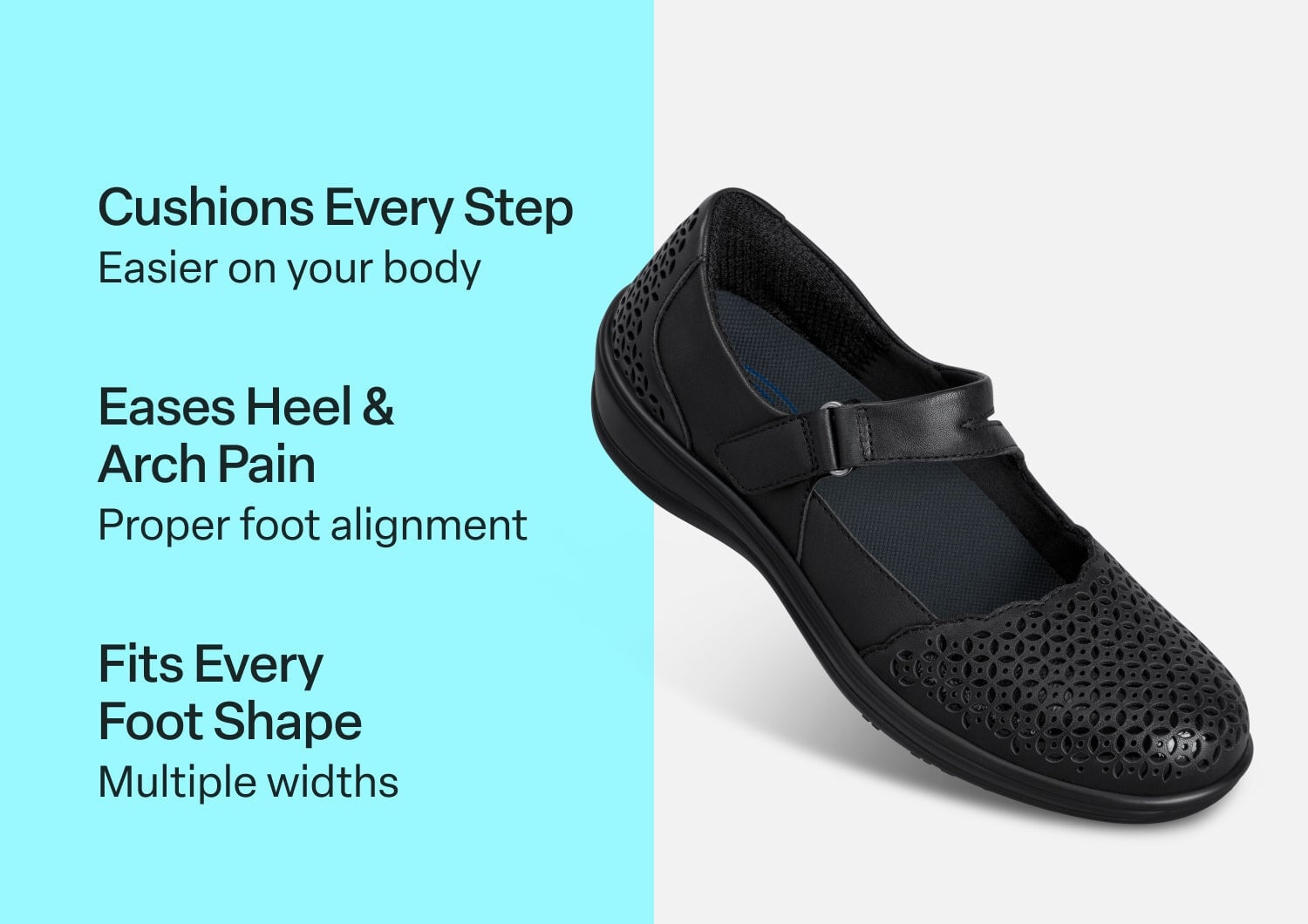 Orthofeet JULIE - Black/black
