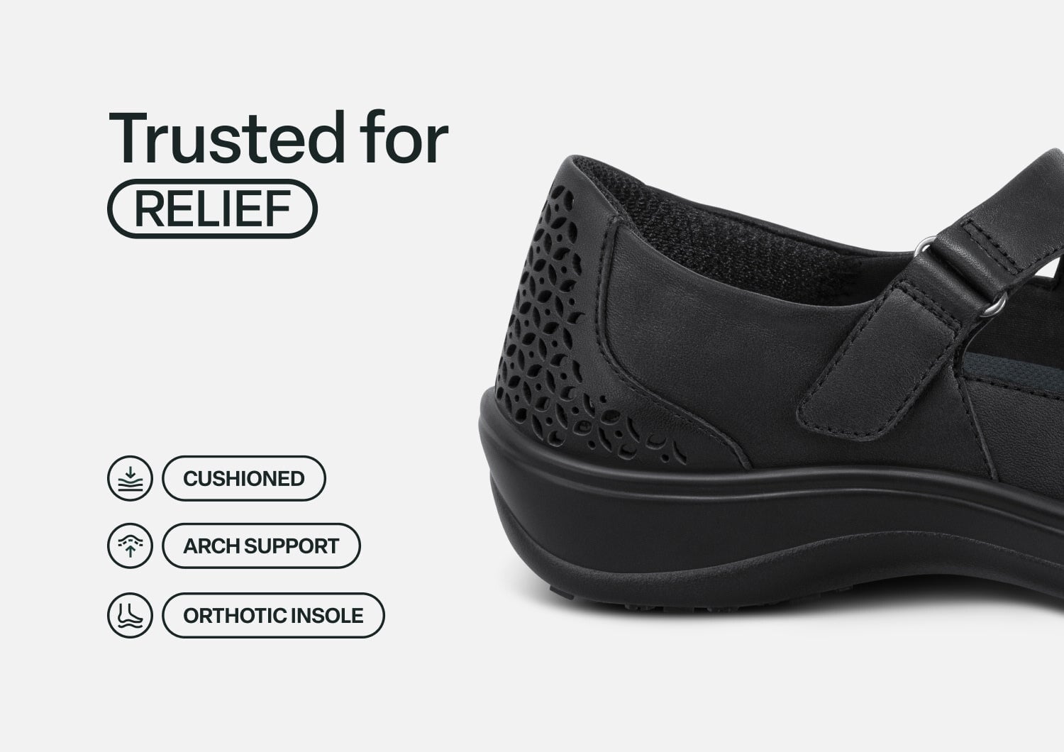 Orthofeet JULIE - Black/black