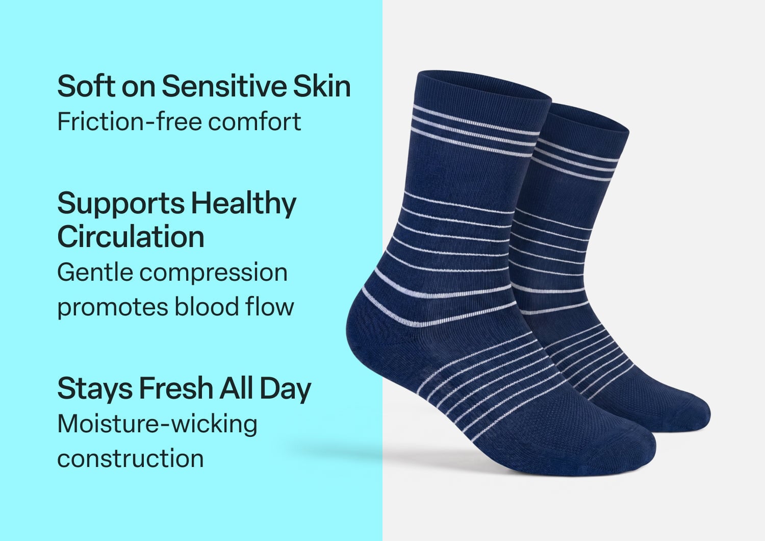 Orthofeet MID CALF COMPRESSION SOCKS - Navy