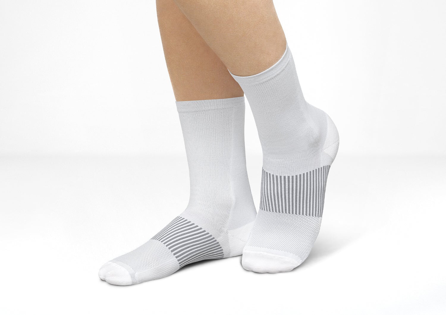 Orthofeet MID CALF COMPRESSION SOCKS - White