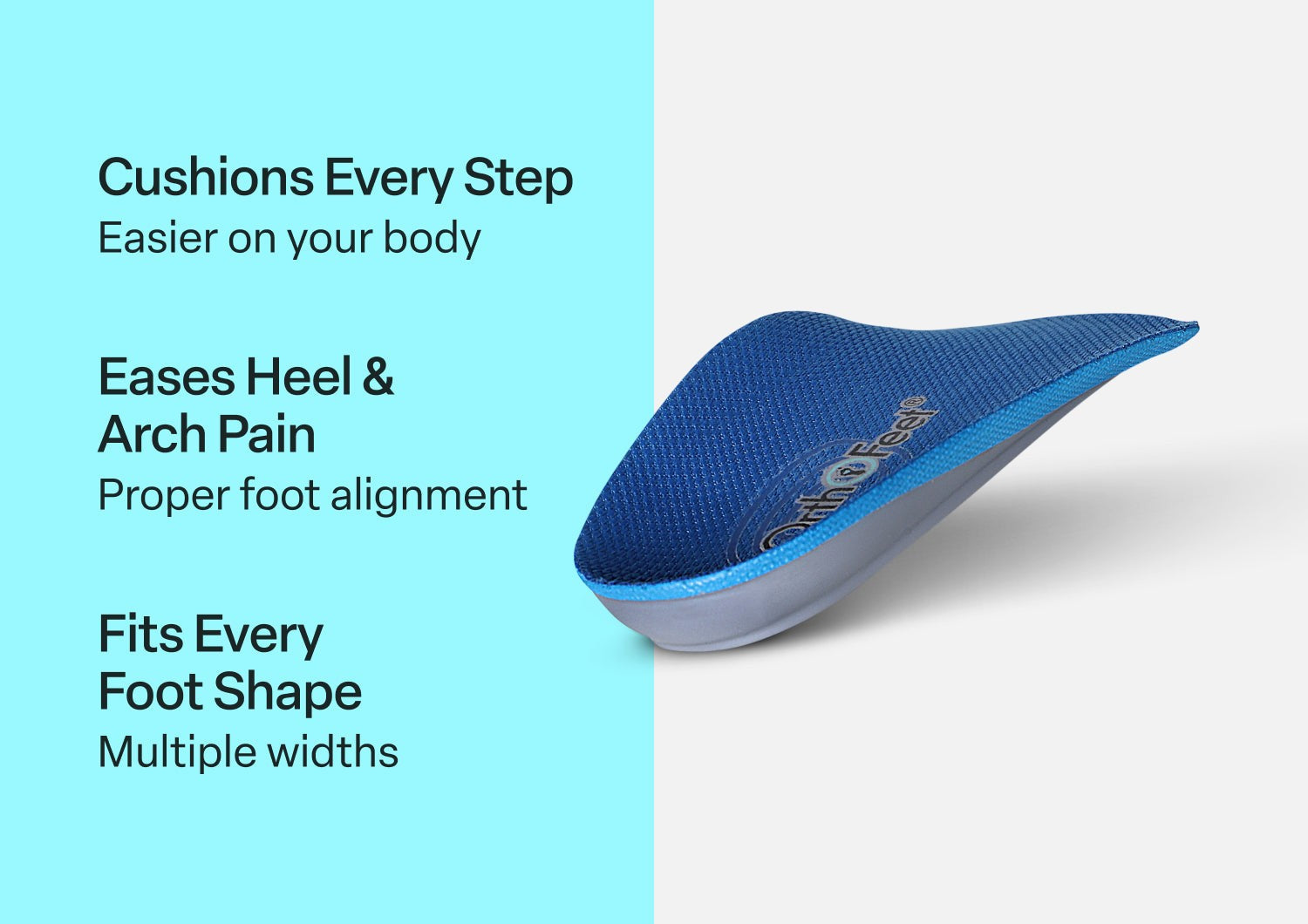 Orthofeet 3/4 Insoles - One Color - Sole View - 2