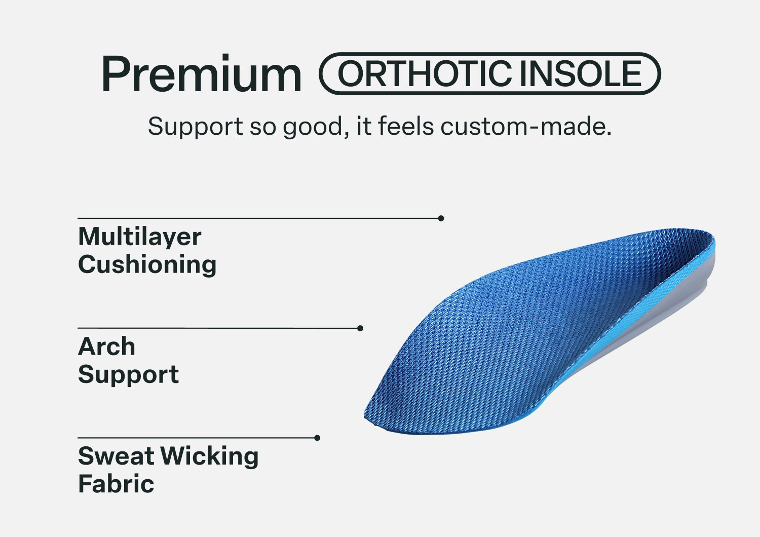 Orthofeet 3/4 Insoles Women's Orthotic Insoles - One Color - Sole View - 4