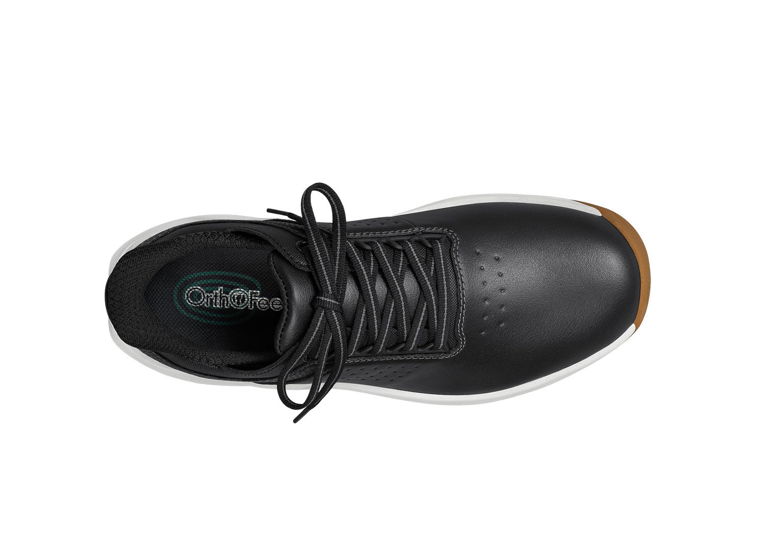 Orthofeet Approach Shot Hands-Free Stretch Women's Golf Sneakers - Black - Product View - 6