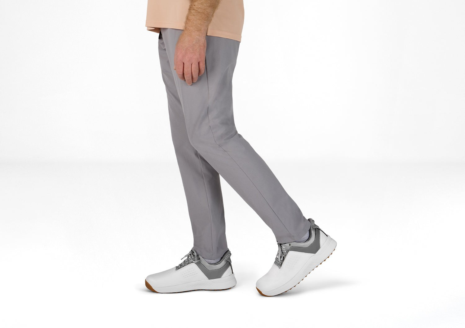Orthofeet Birdie Hands-Free Golf Men's Sneakers - White - Lifestyle View - 8