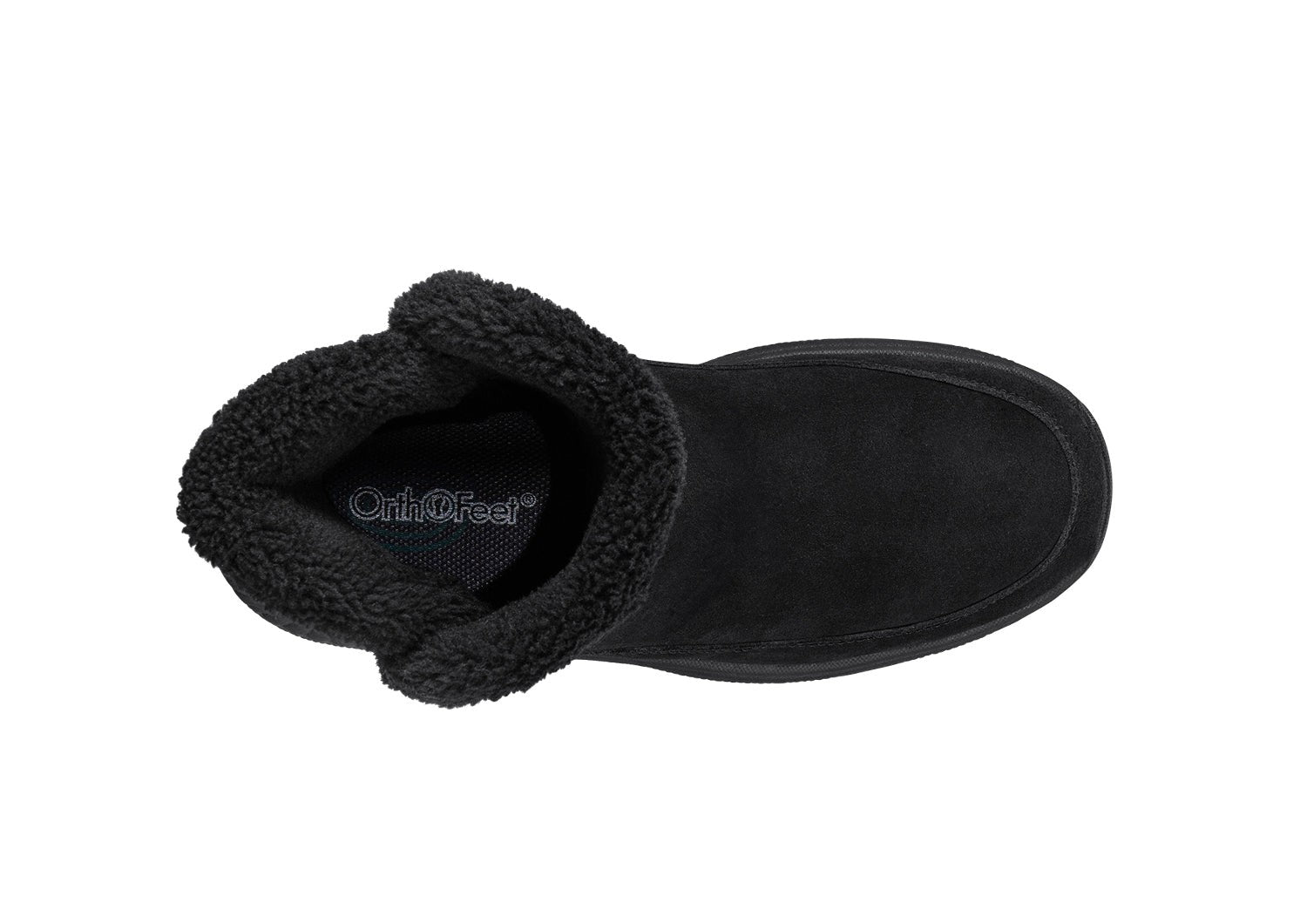 Orthofeet Bliss Hands-Free Ortho-Cushion Comfort Women's Boots - Black - Bird's Eye View - 5