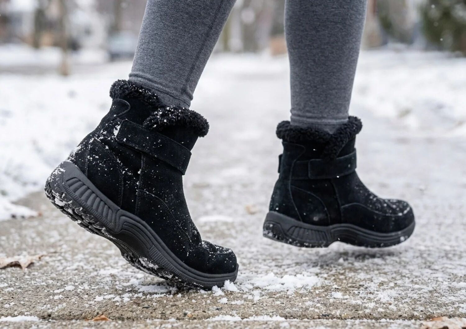 Orthofeet Bliss Hands-Free Ortho-Cushion Comfort Women's Boots - Black - Lifestyle View - 7