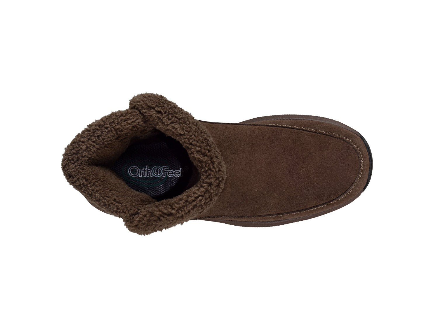 Orthofeet Bliss Hands-Free Ortho-Cushion Comfort Women's Boots - Brown - Bird's Eye View - 5