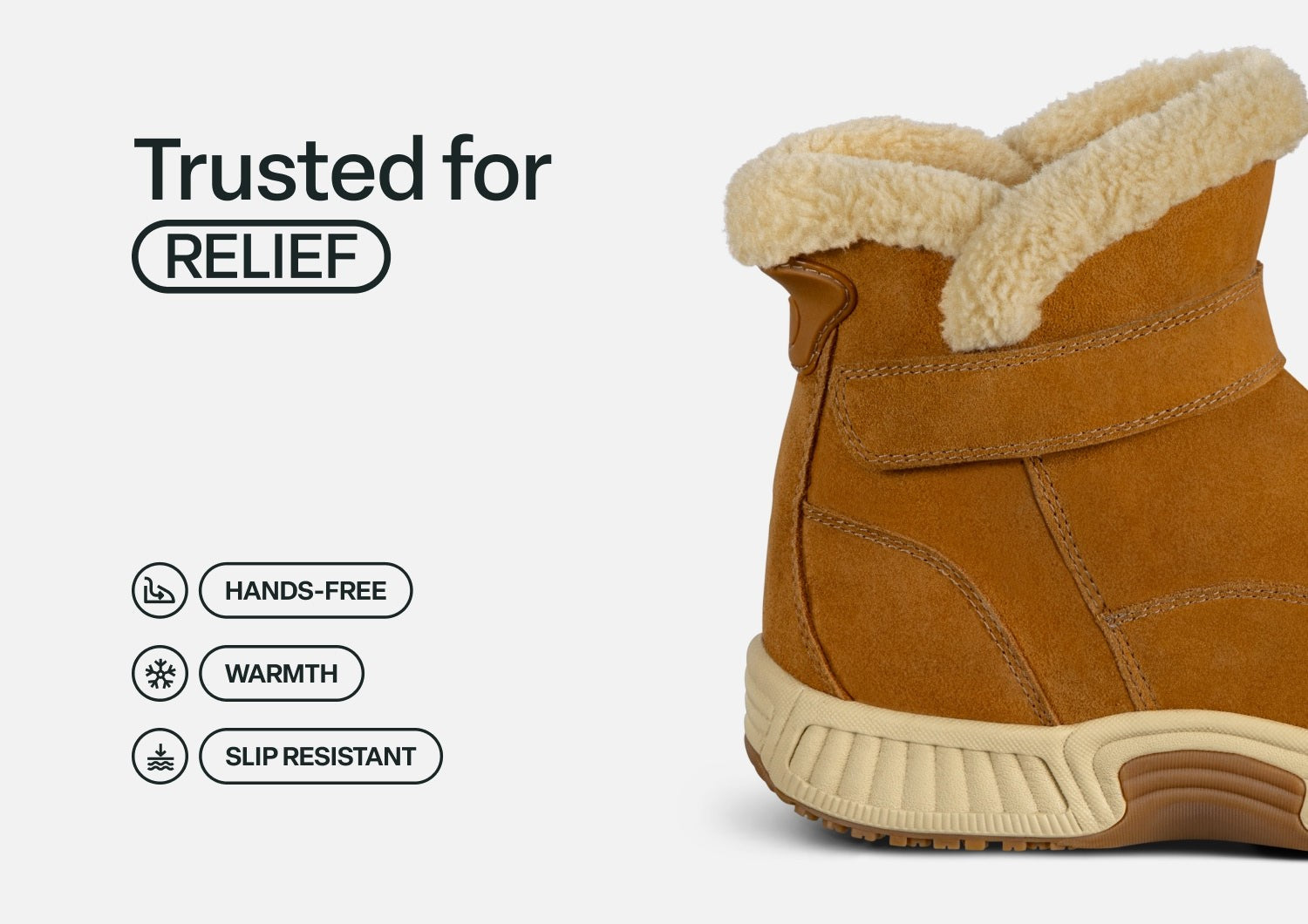 Orthofeet Bliss Hands-Free Ortho-Cushion Comfort Women's Boots - Camel - Feature Detail - 3