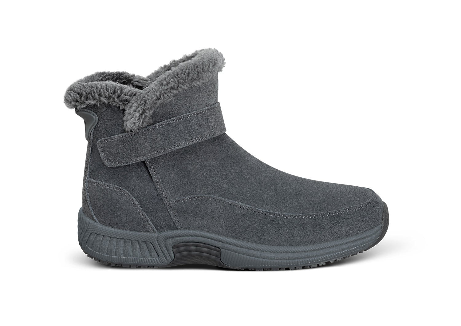 Orthofeet Bliss Hands-Free Ortho-Cushion Comfort Women's Boots in Gray
