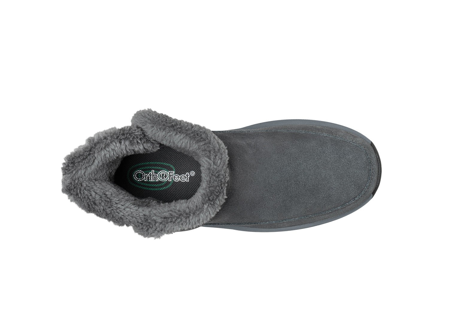 Orthofeet Bliss Hands-Free Ortho-Cushion Comfort Women's Boots - Gray - Bird's Eye View - 6