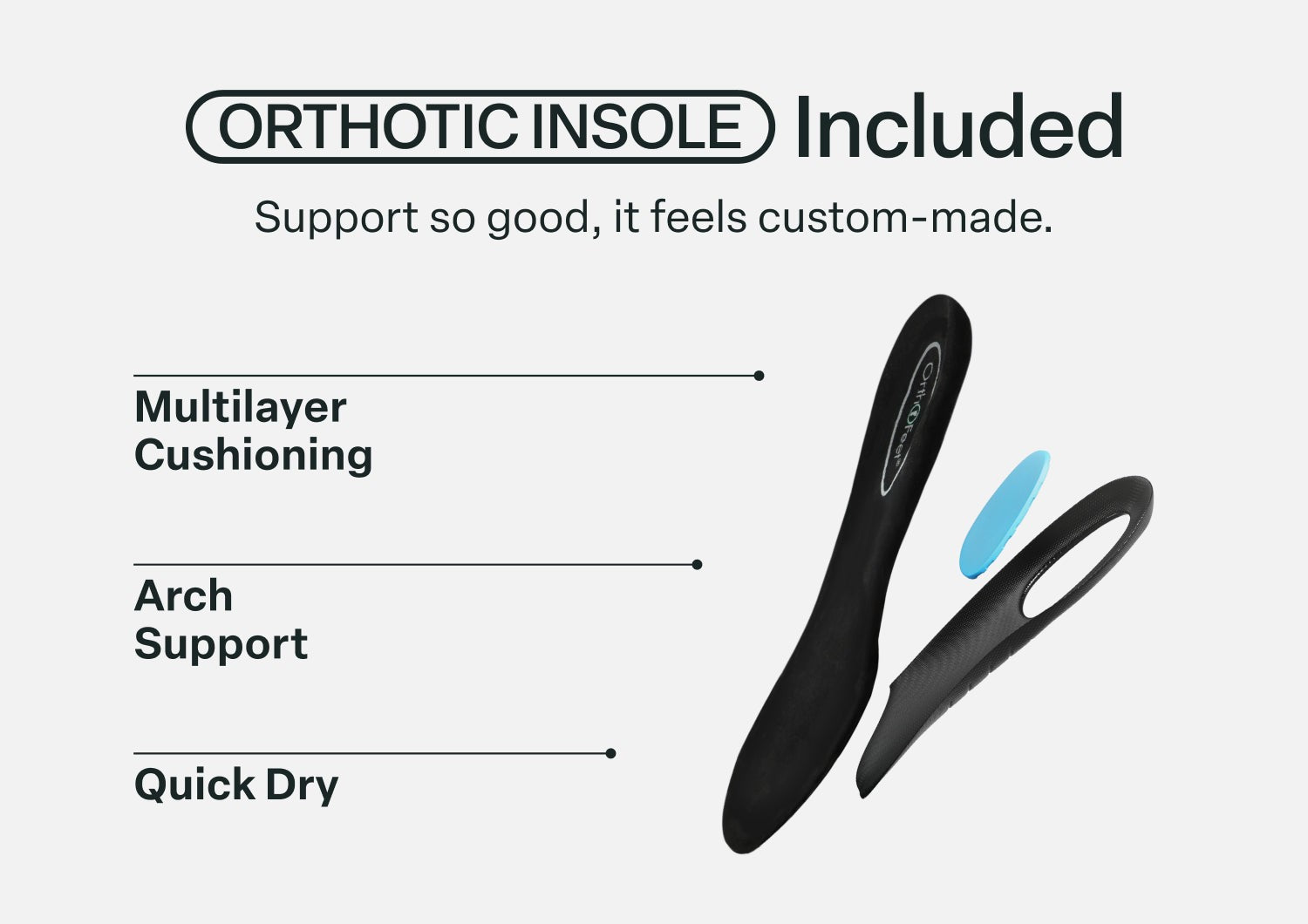 Orthofeet Calypso Hands-Free Supportive Sandal - Lifestyle - Orthotic Insole Details - 2