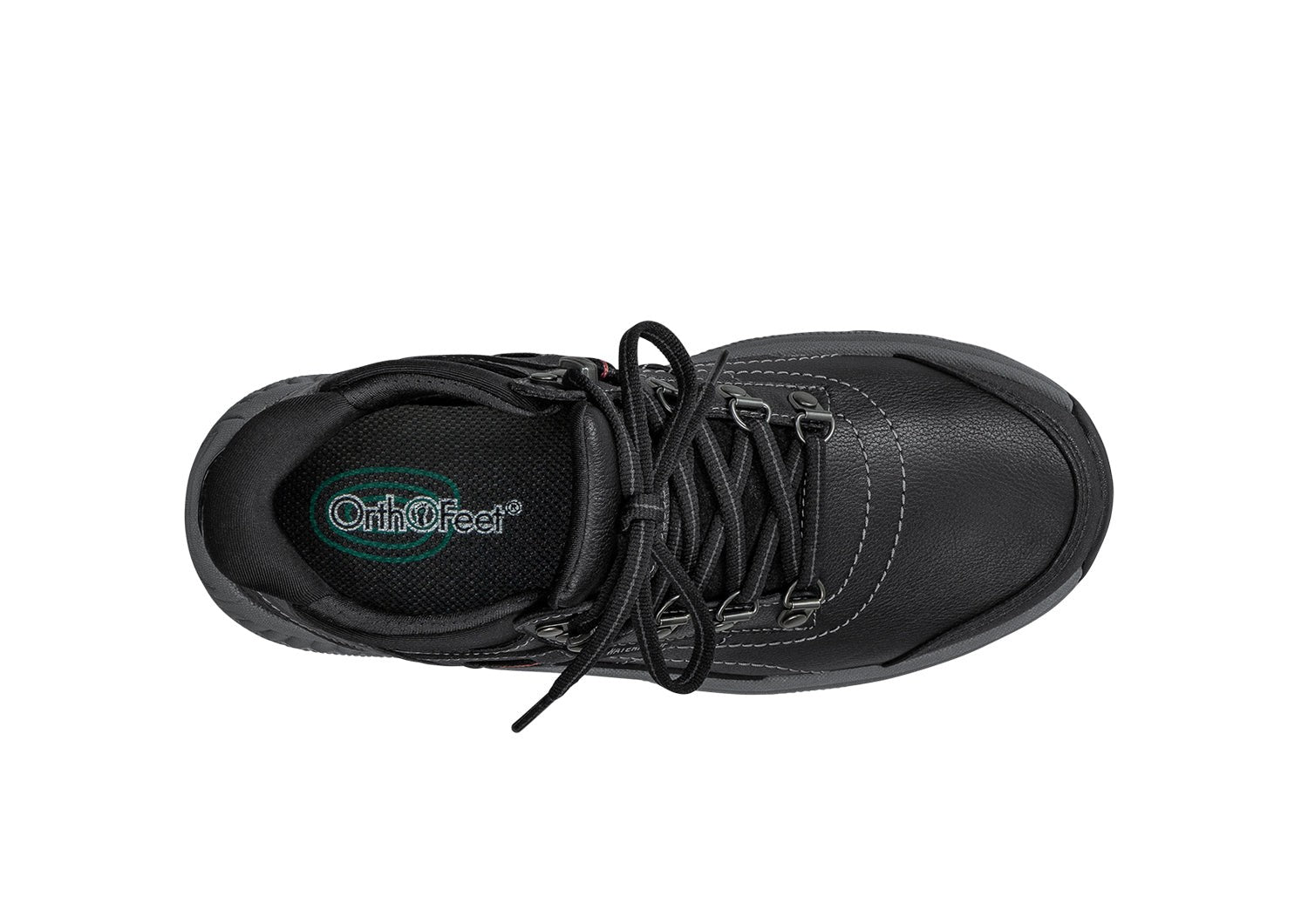 Orthofeet Carmel Hands-Free Waterproof Supportive Slip-On Women's Boots - Black - Bird's Eye View - 5