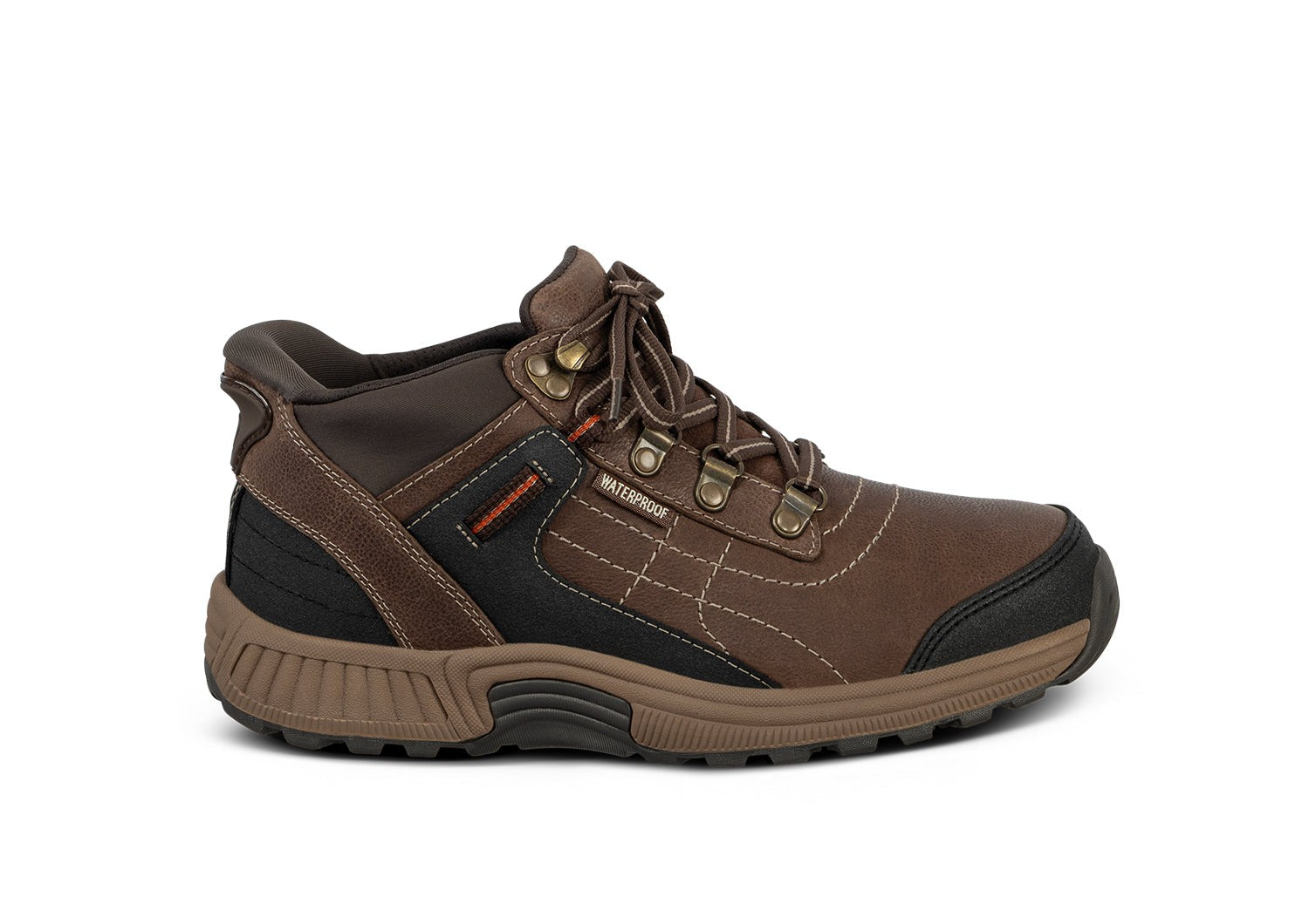 Orthofeet Carmel Hands-Free Waterproof Supportive Slip-On Women's Boots in Brown