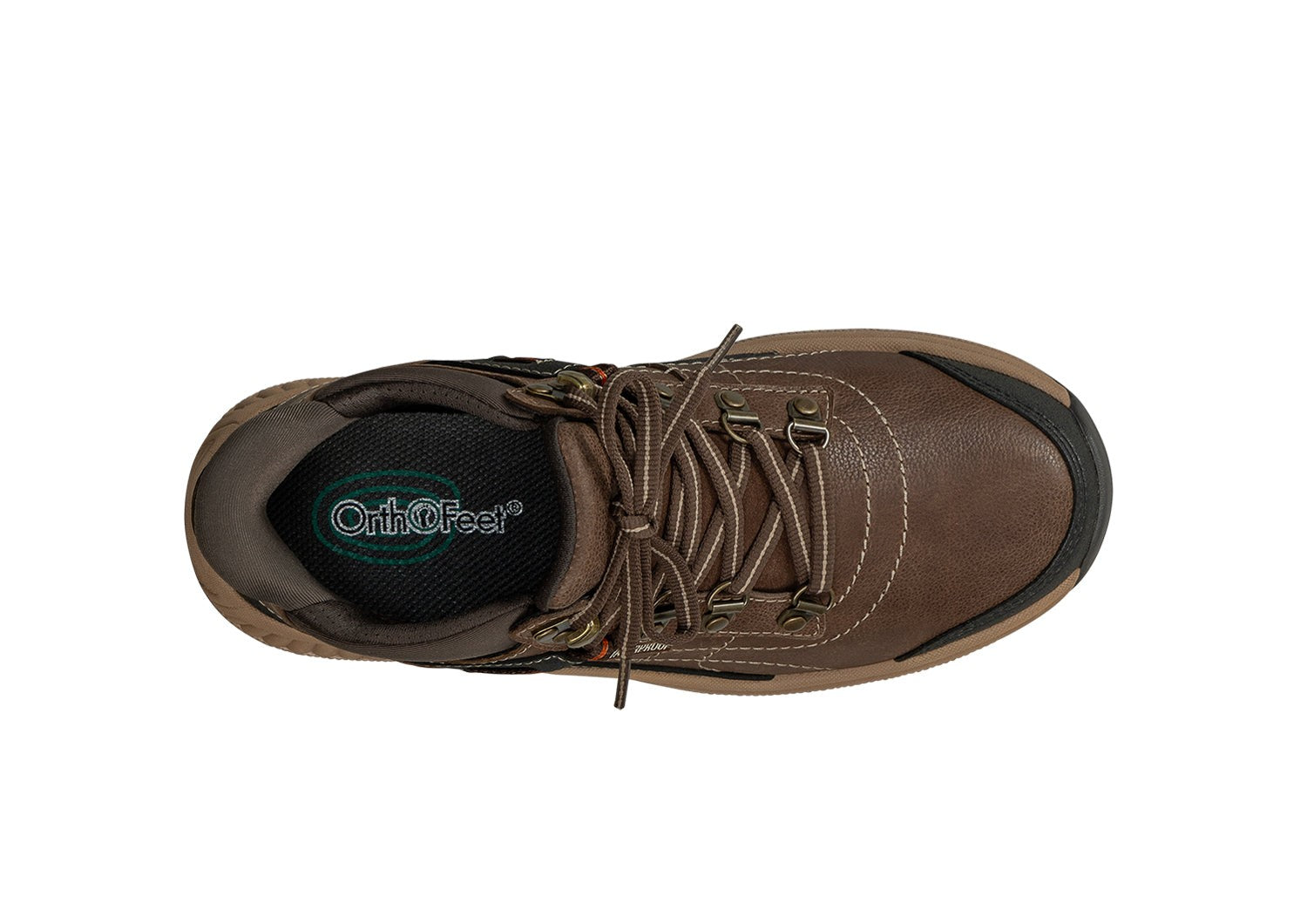 Orthofeet Carmel Hands-Free Waterproof Supportive Slip-On Women's Boots - Brown - Bird's Eye View - 5
