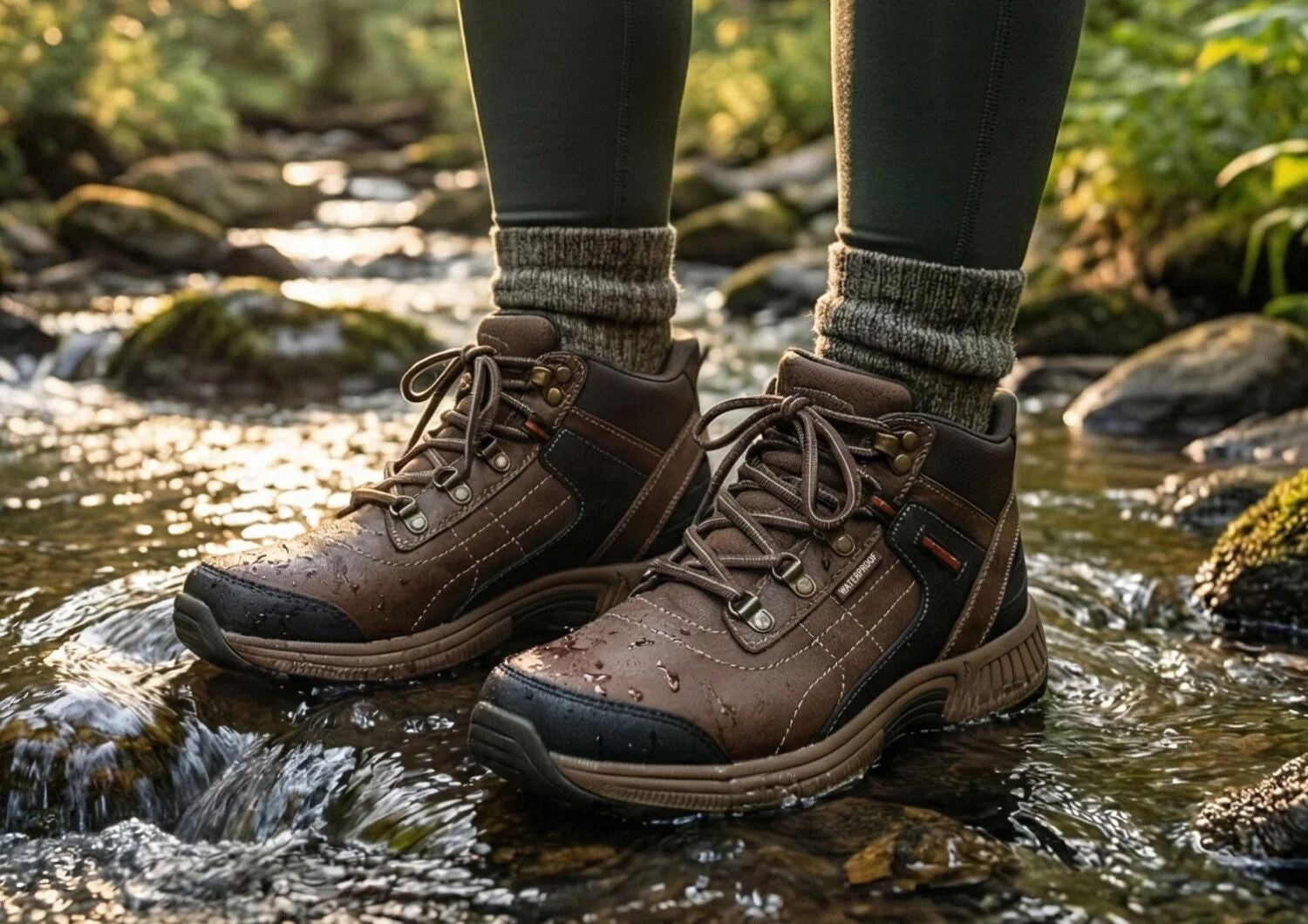 Orthofeet Carmel Hands-Free Waterproof Supportive Slip-On Women's Boots - Brown - Lifestyle View - 7