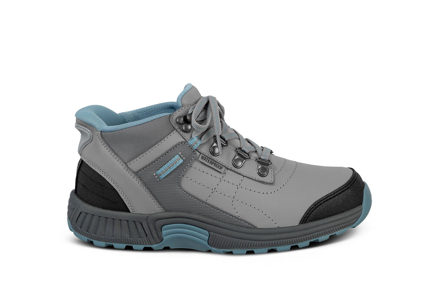 Orthofeet Carmel Hands-Free Waterproof Supportive Slip-On Women's Boots in Gray