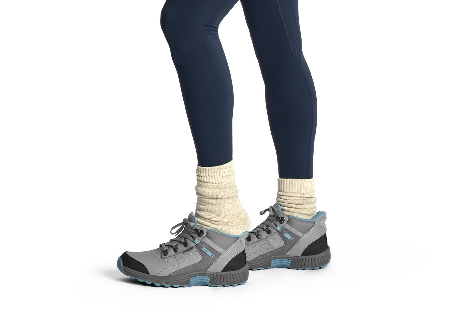 Orthofeet Carmel Hands-Free Waterproof Supportive Slip-On Women's Boots - Gray - Lifestyle View - 7