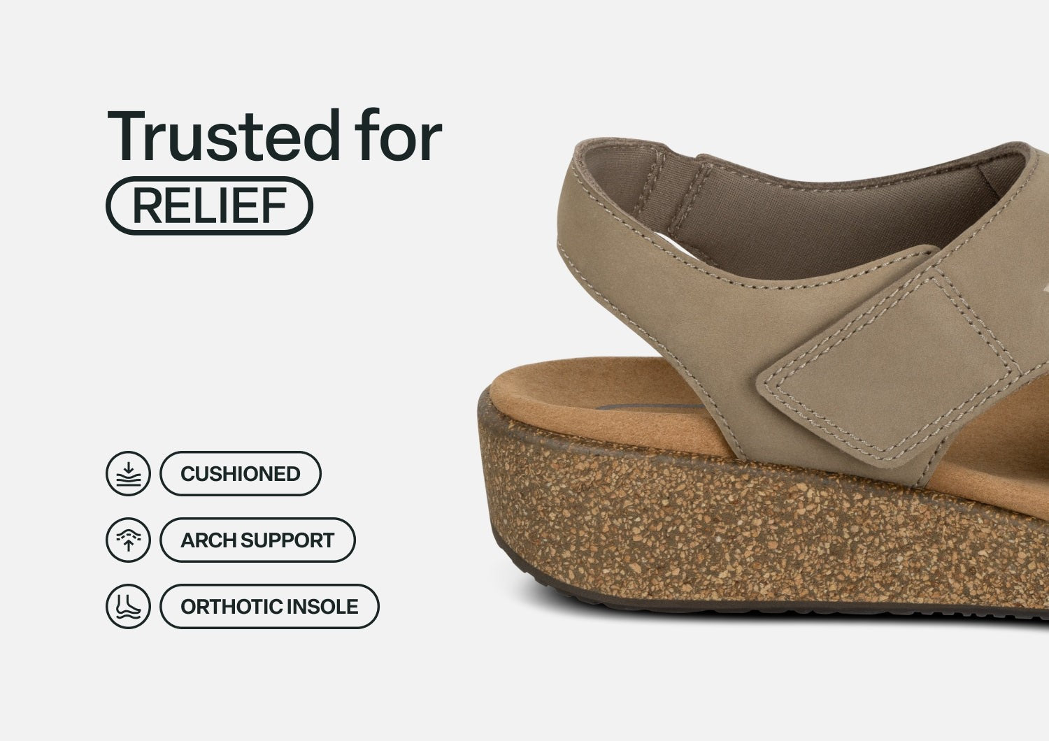 Orthofeet Celeste Ortho-Cushion Women's Sandals - Mocha - Feature Detail - 4
