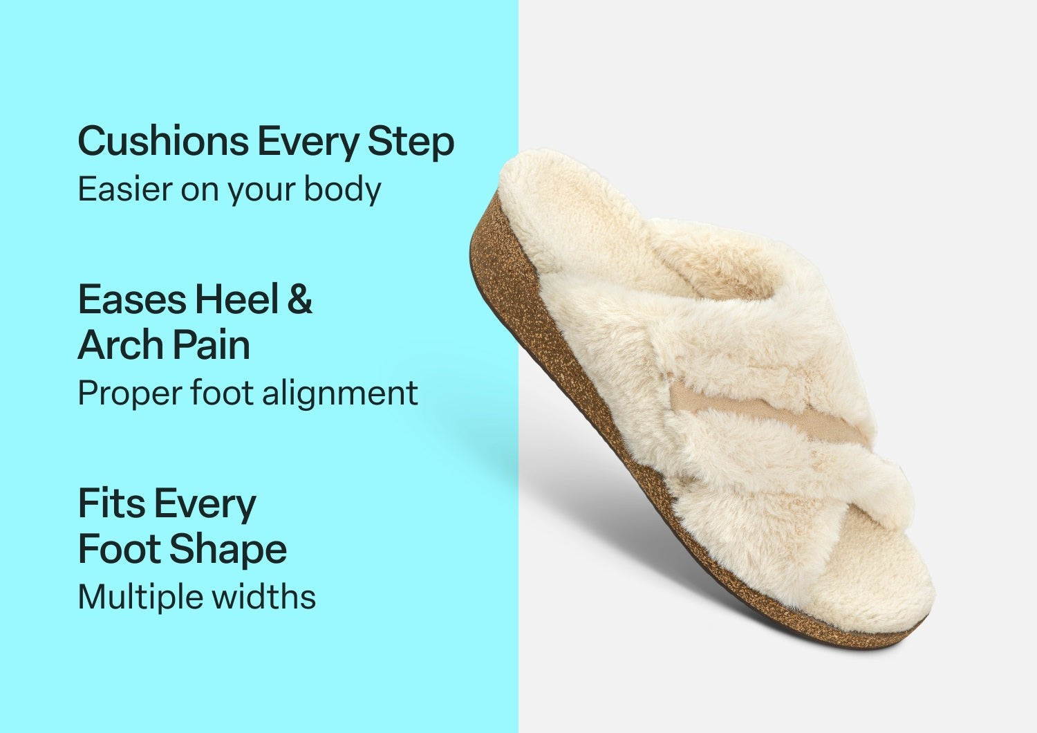 Orthofeet Celine Women's Slippers - Cream - Comfort Benefits - 3