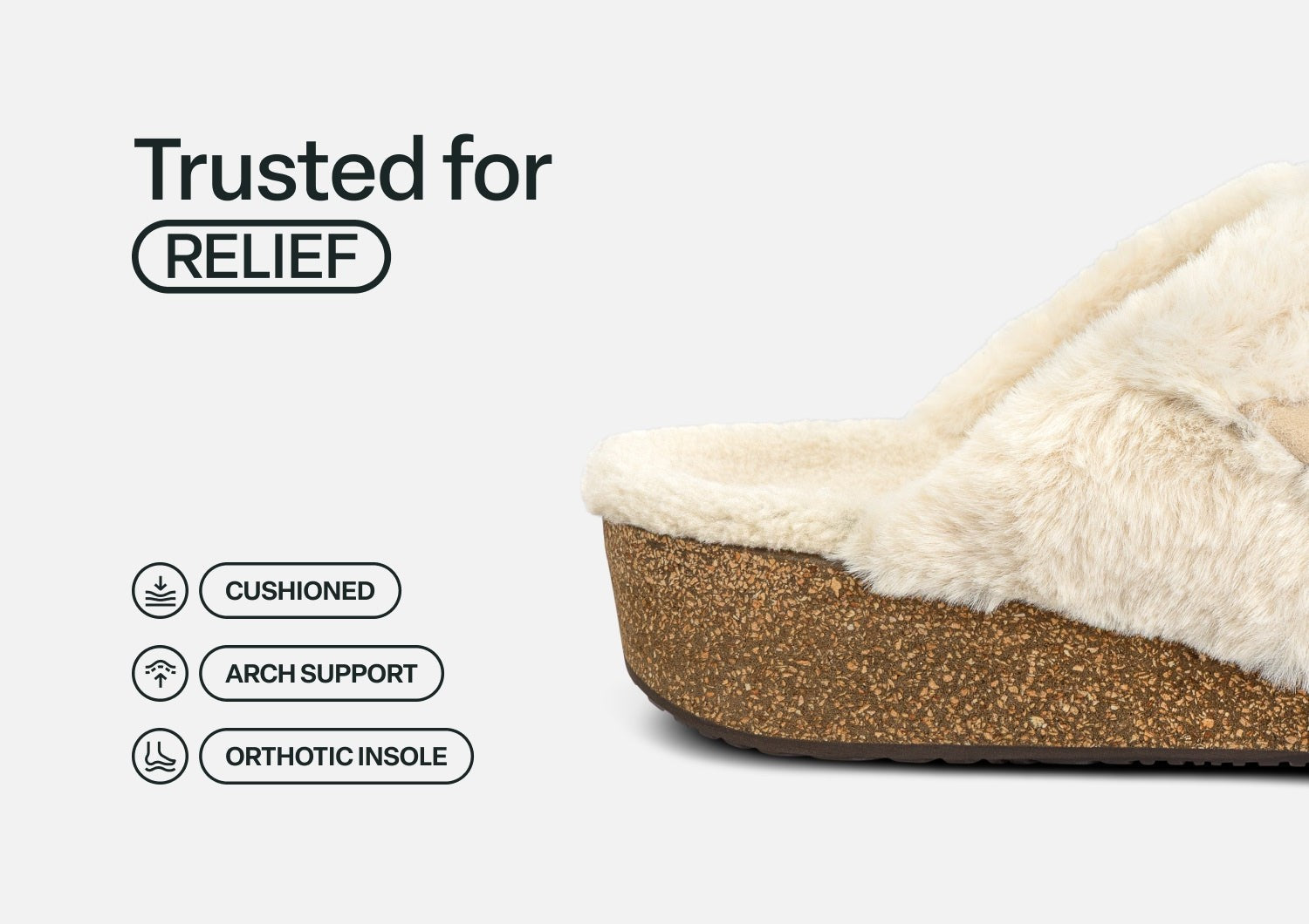 Orthofeet Celine Women's Slippers - Cream - Feature Detail - 4