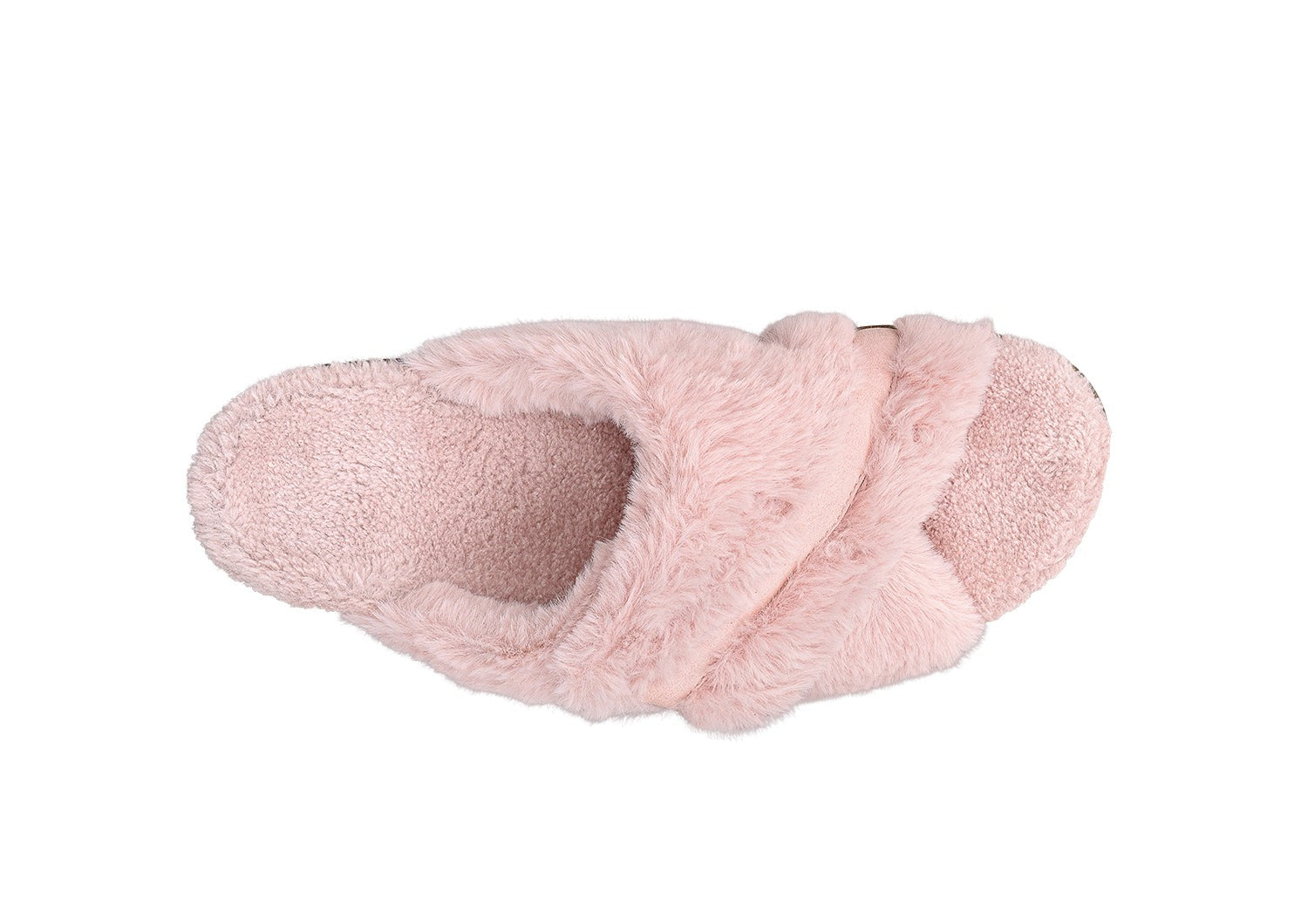 Orthofeet Celine Women's Slippers - Pink Petal - Bird's Eye View - 6