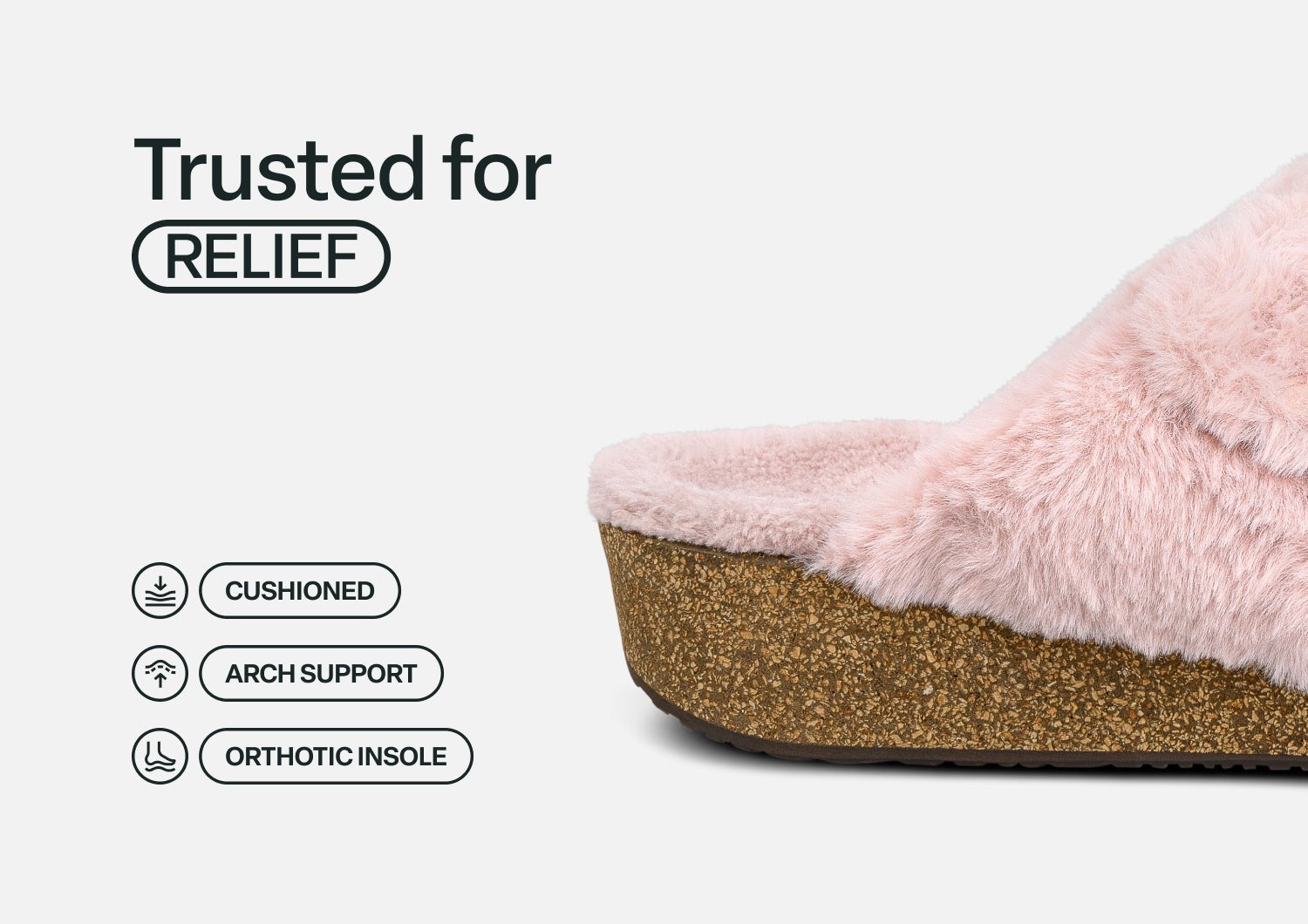 Orthofeet Celine Women's Slippers - Pink Petal - Feature Detail - 4