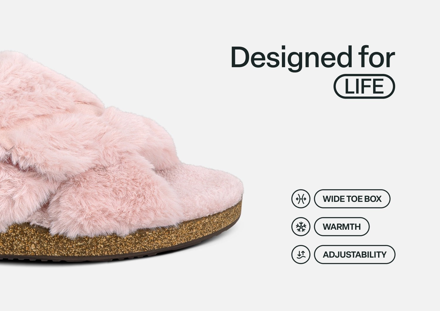 Orthofeet Celine Women's Slippers - Pink Petal - Feature Detail - 5