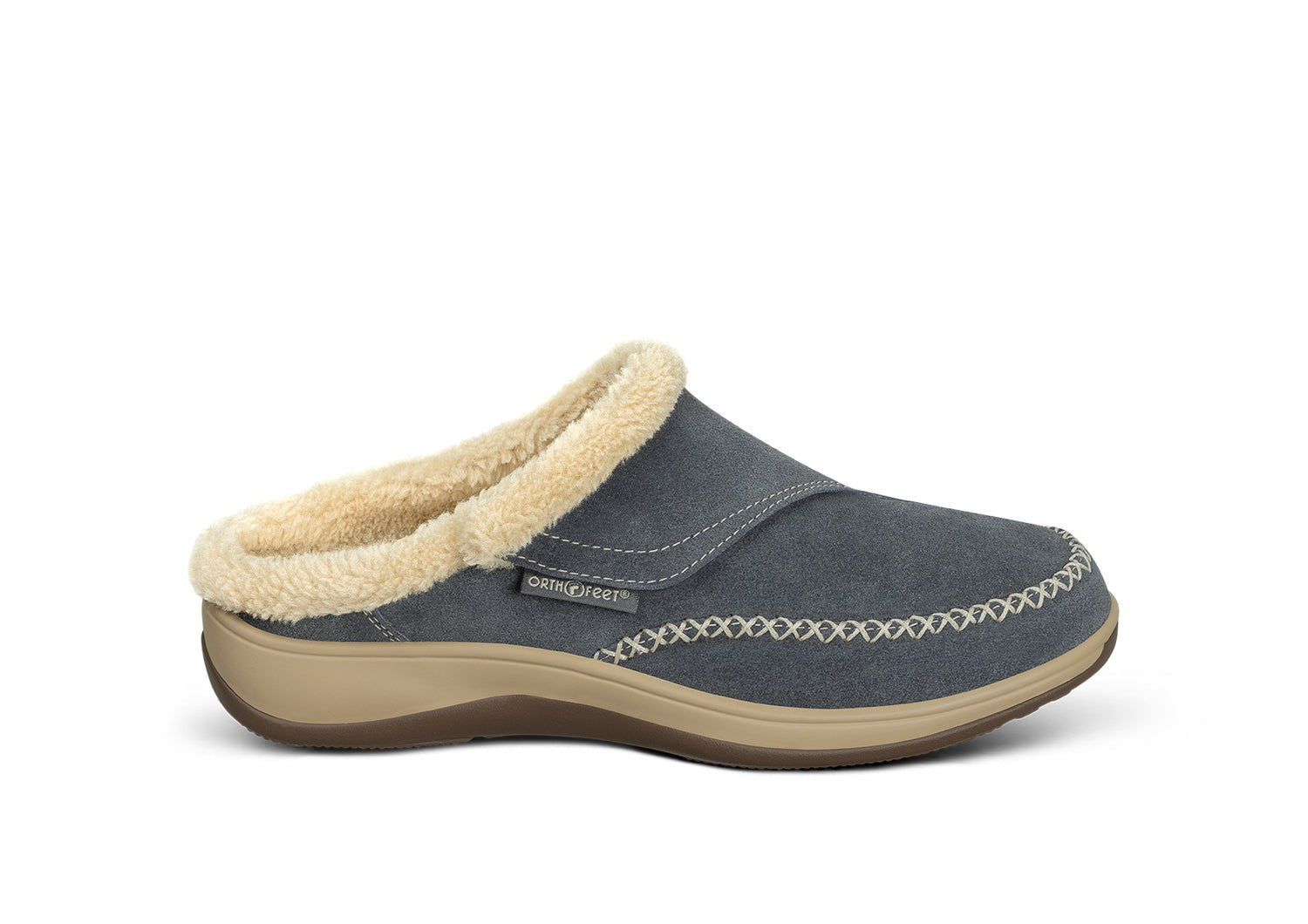 Orthofeet Charlotte Orthotic Comfort Women's Slippers in Gray