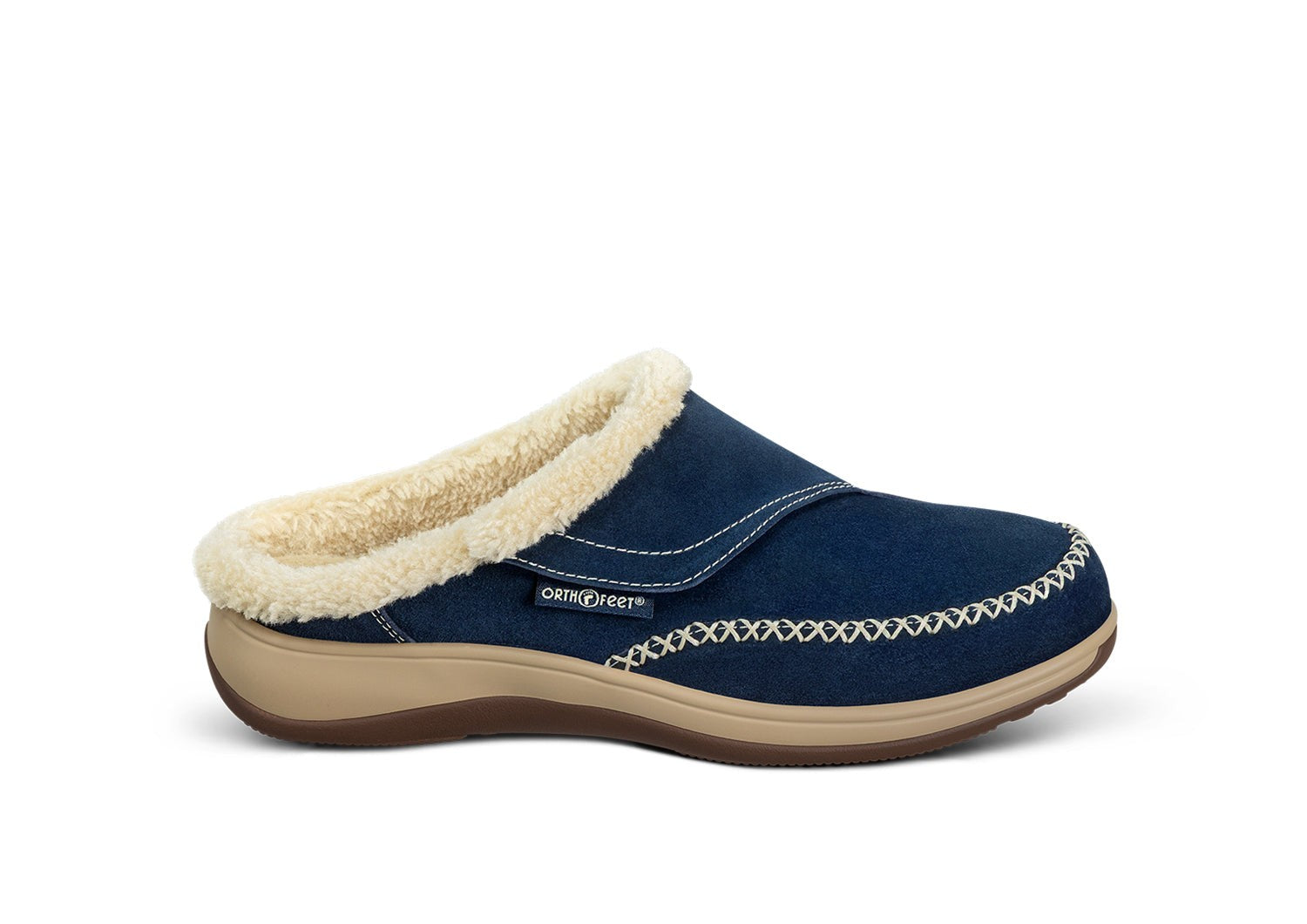 Orthofeet Charlotte Orthotic Comfort Women's Slippers - Sapphire - Product View - 1