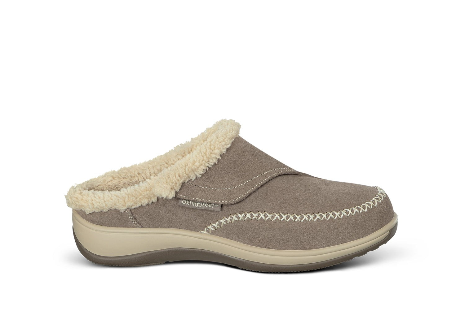 Orthofeet Charlotte Orthotic Comfort Women's Slippers in Taupe