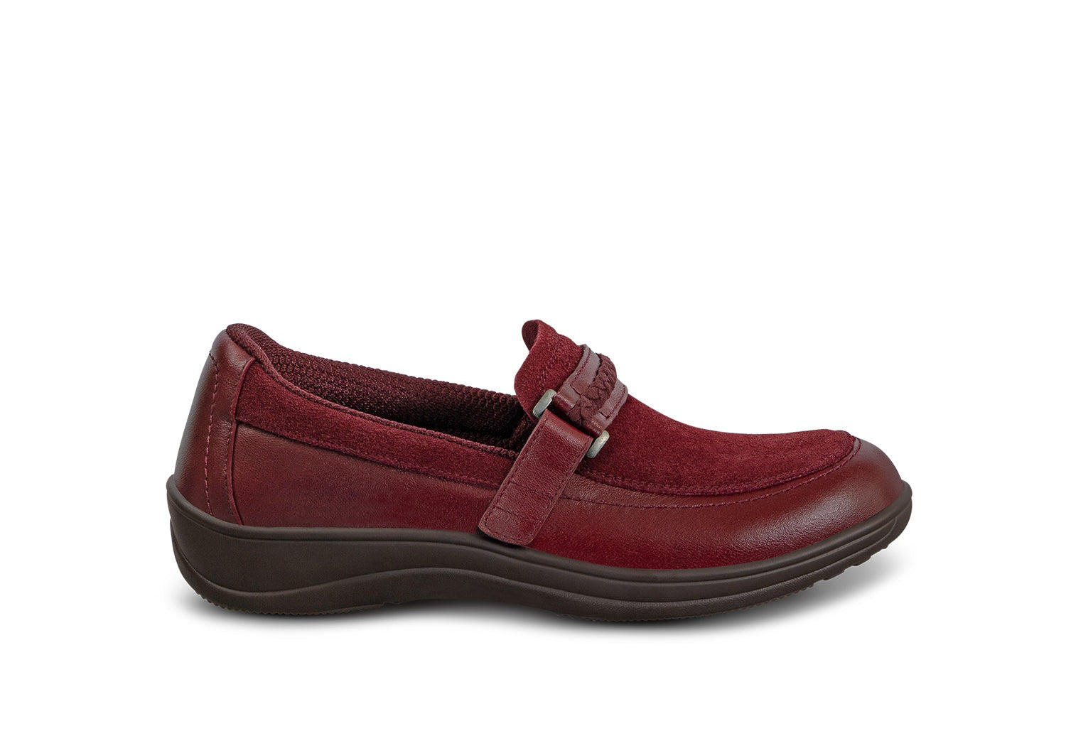 Orthofeet Chelsea Supportive Comfort Women's Dress in Dark Cherry