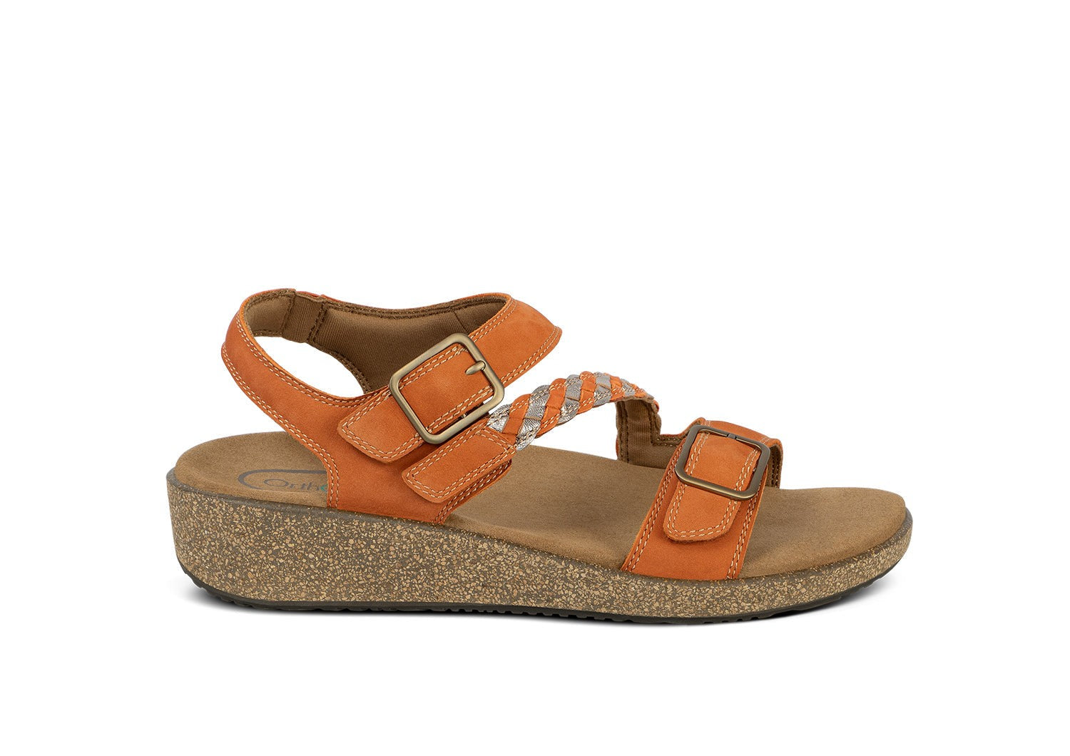 Orthofeet Chloe Supportive Heel-Strap Stretch Women's Sandal in Spice
