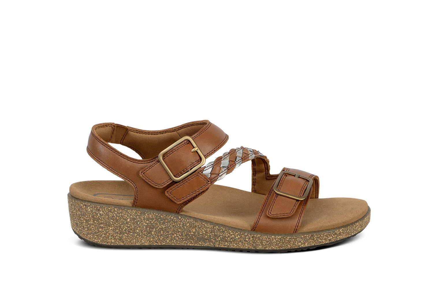 Orthofeet Chloe Supportive Heel-Strap Stretch Women's Sandal - Tan - Product View - 1