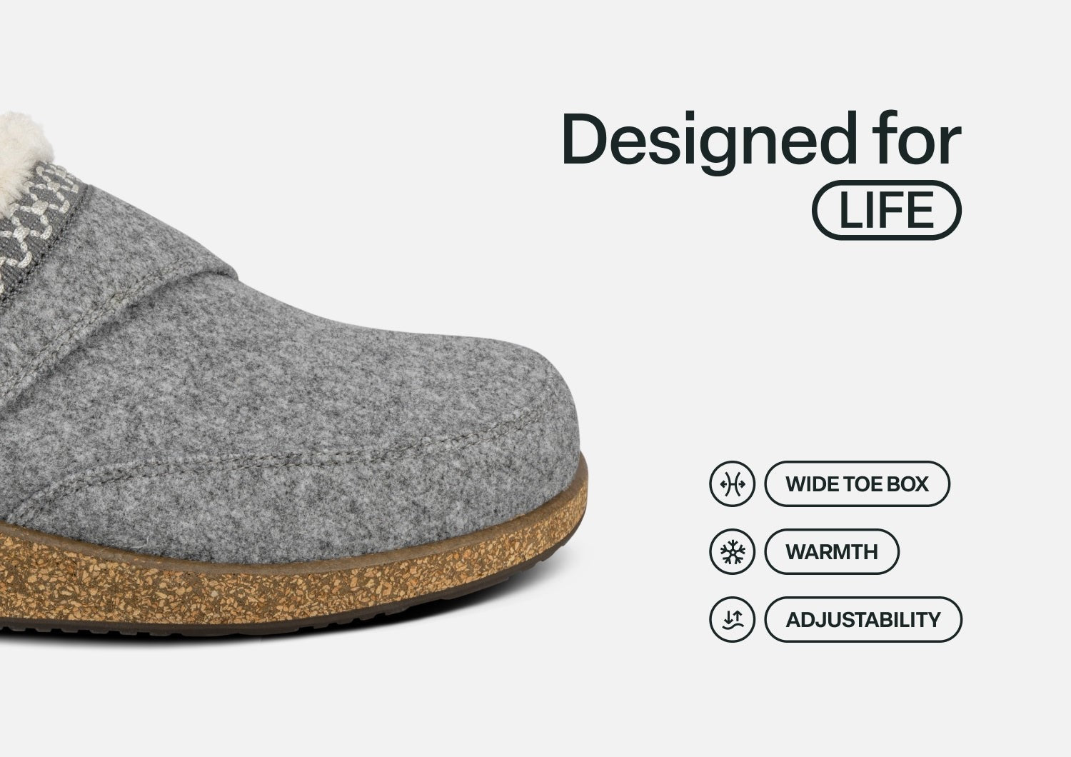 Orthofeet Clara Women's Slippers - Gray - Feature Detail - 5
