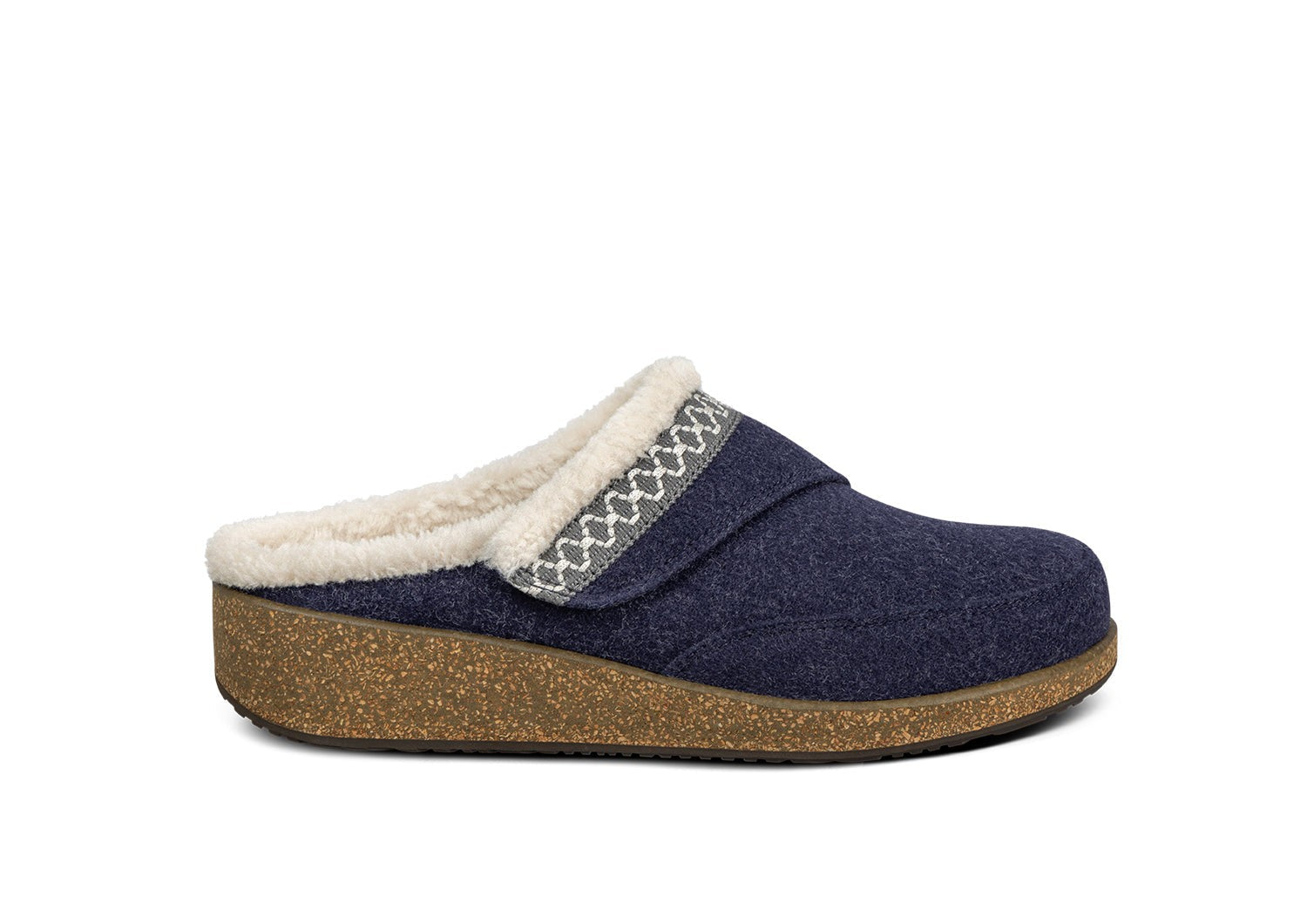Orthofeet Clara Women's Slippers - Navy - Product View - 1