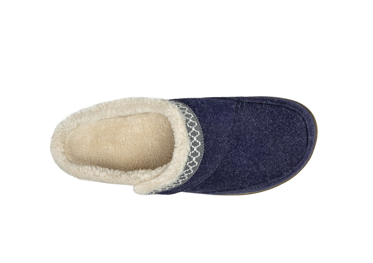 Orthofeet Clara Women's Slippers - Navy - Bird's Eye View - 6