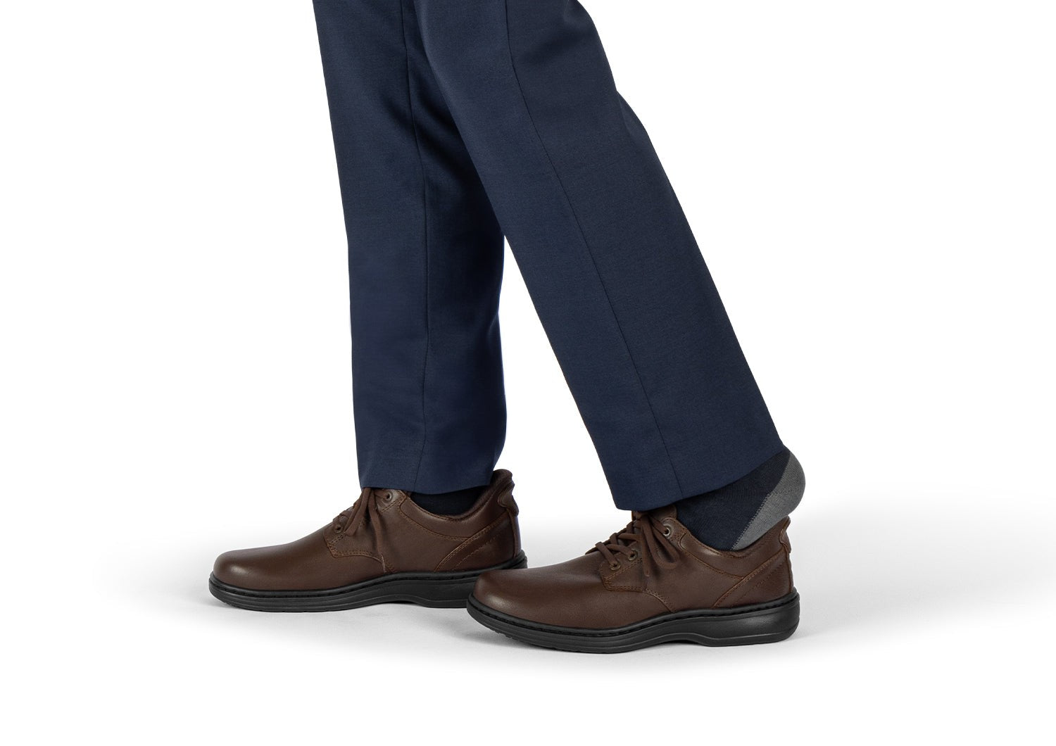 Orthofeet Claude Hands-Free Supportive Men's Casual - Brown - Lifestyle View - 8