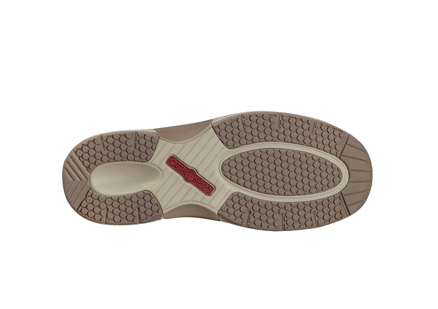 Orthofeet Coral Stretch Arch-Support Women's Sneakers - Beige Leopard - Sole View - 7