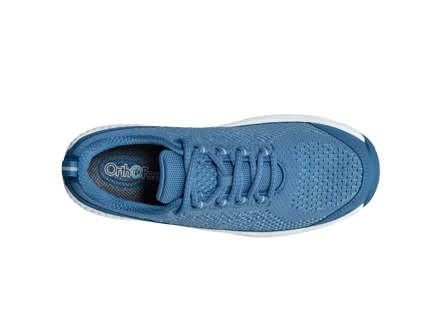 Orthofeet Coral Stretch Arch-Support Women's Sneakers - Blue - Bird's Eye View - 6