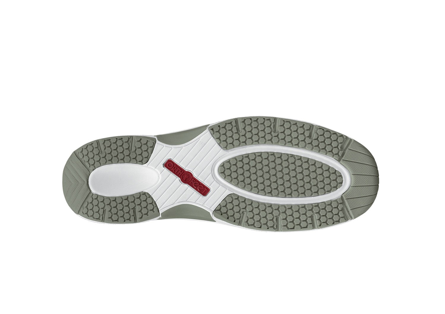 Orthofeet Coral Stretch Arch-Support Women's Sneakers - Gray - Sole View - 7