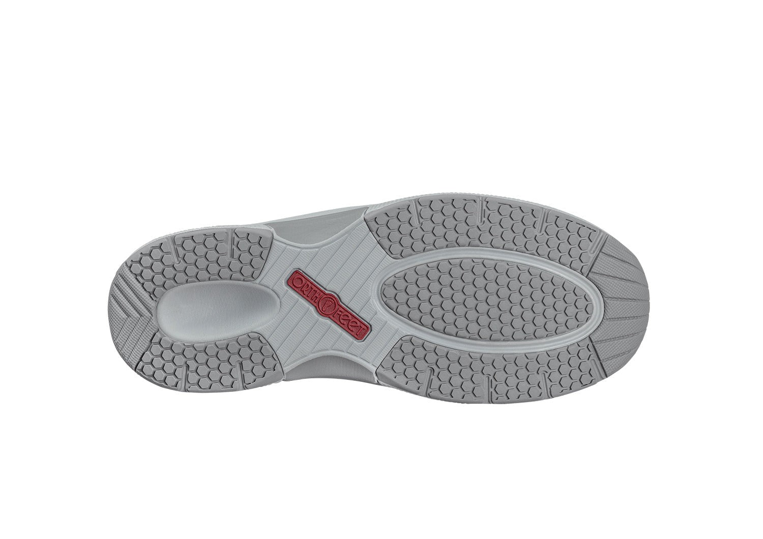 Orthofeet Coral Stretch Arch-Support Women's Sneakers - Gray Leopard - Sole View - 7