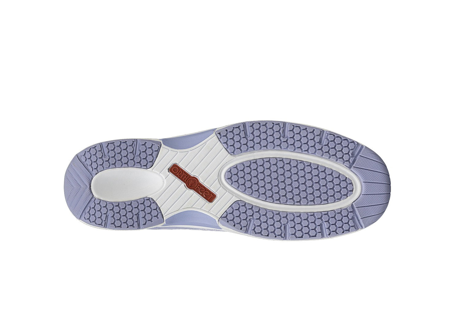 Orthofeet Coral Stretch Arch-Support Women's Sneakers - Lavender - Sole View - 7